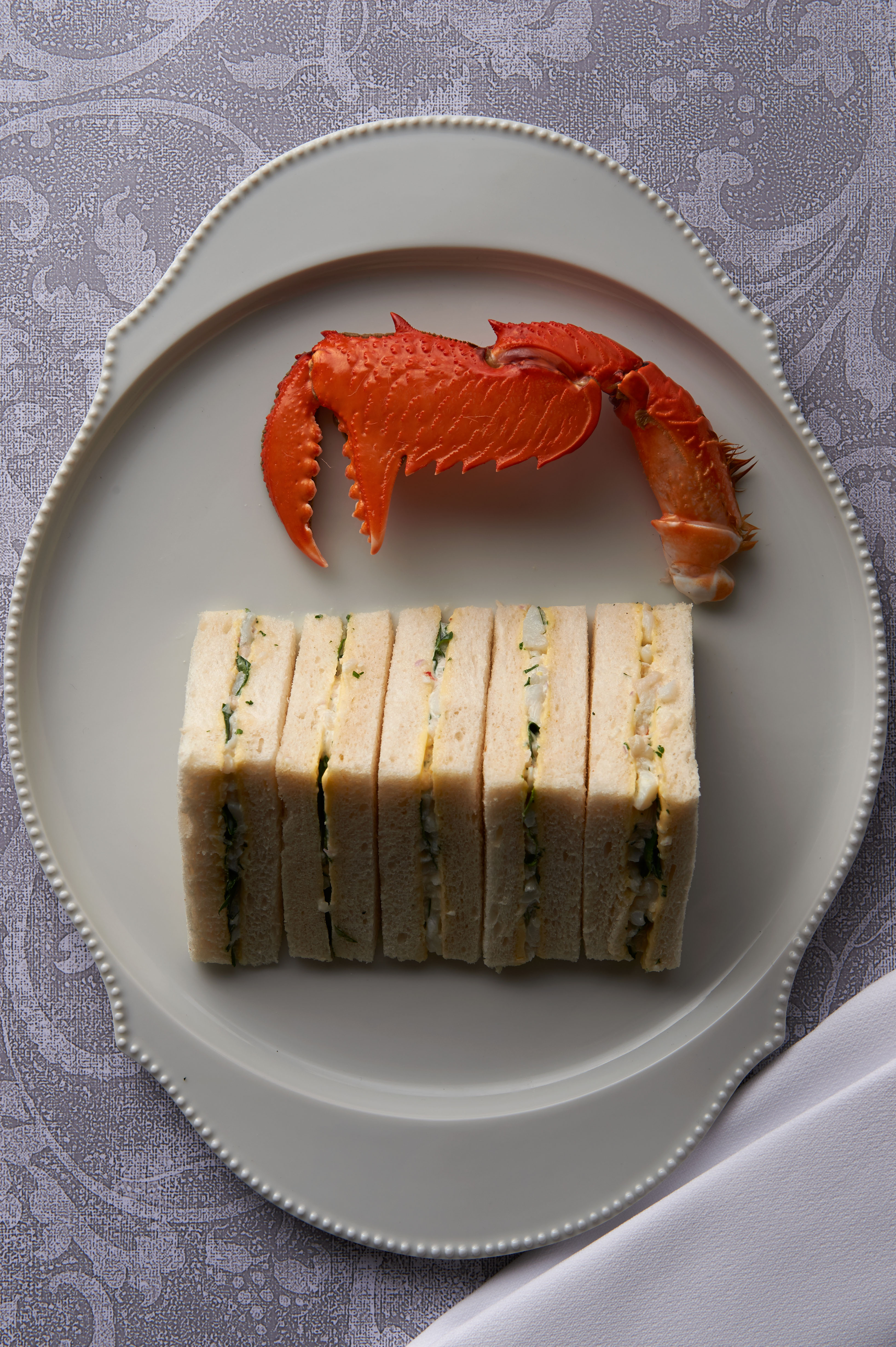 Devilled crab and crab sandwiches