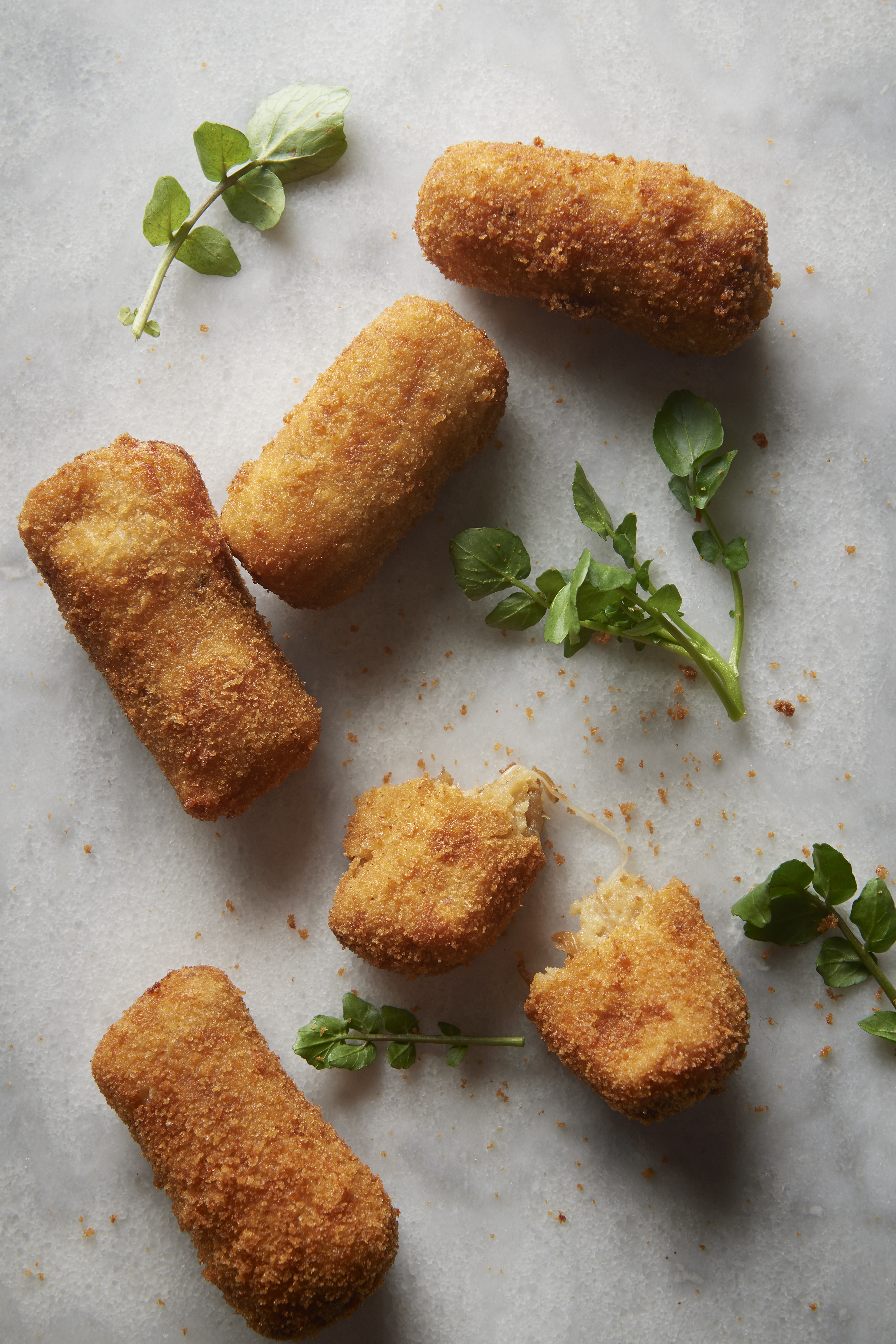 Caramelised onion and Gruyere croquettes