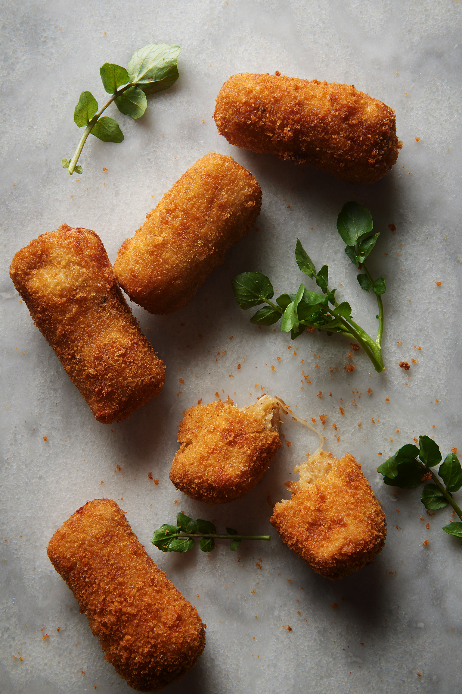 Caramelised onion and gruyere croquettes