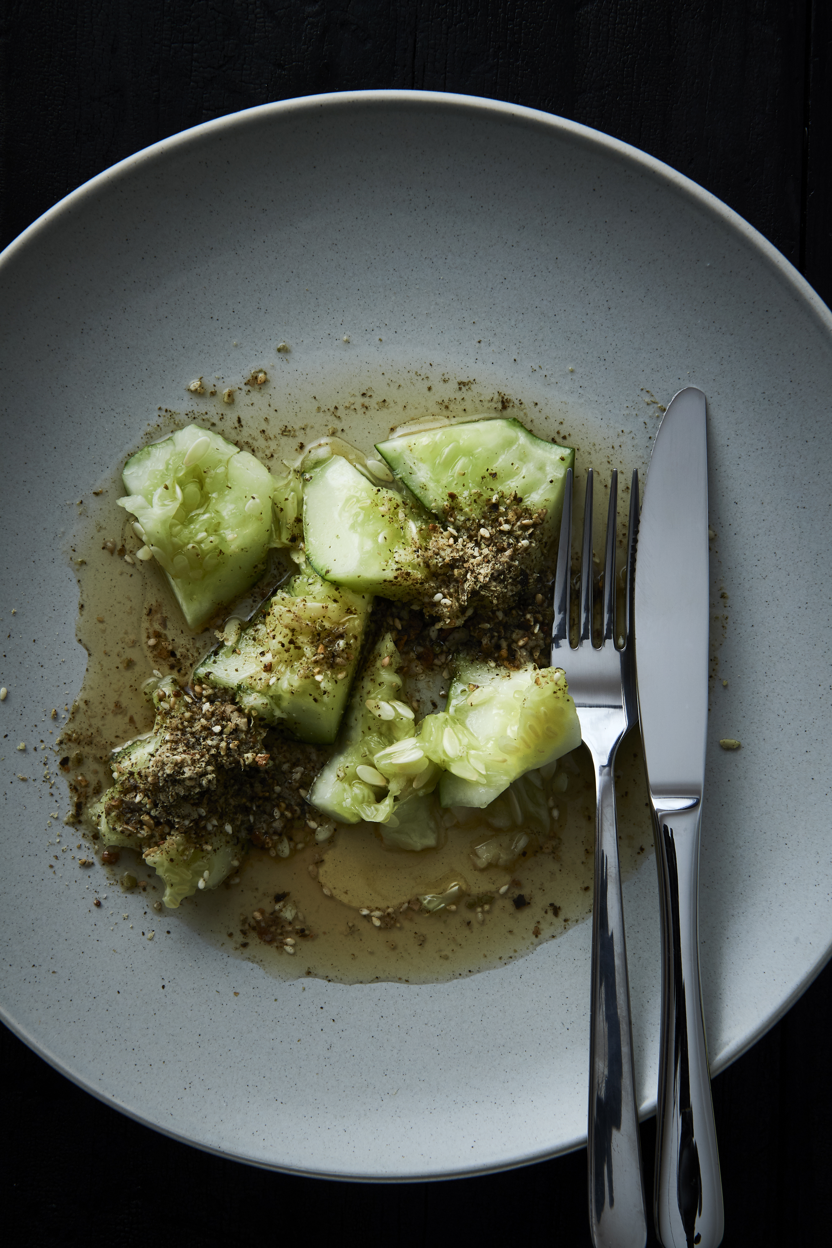 Smashed cucumber salad