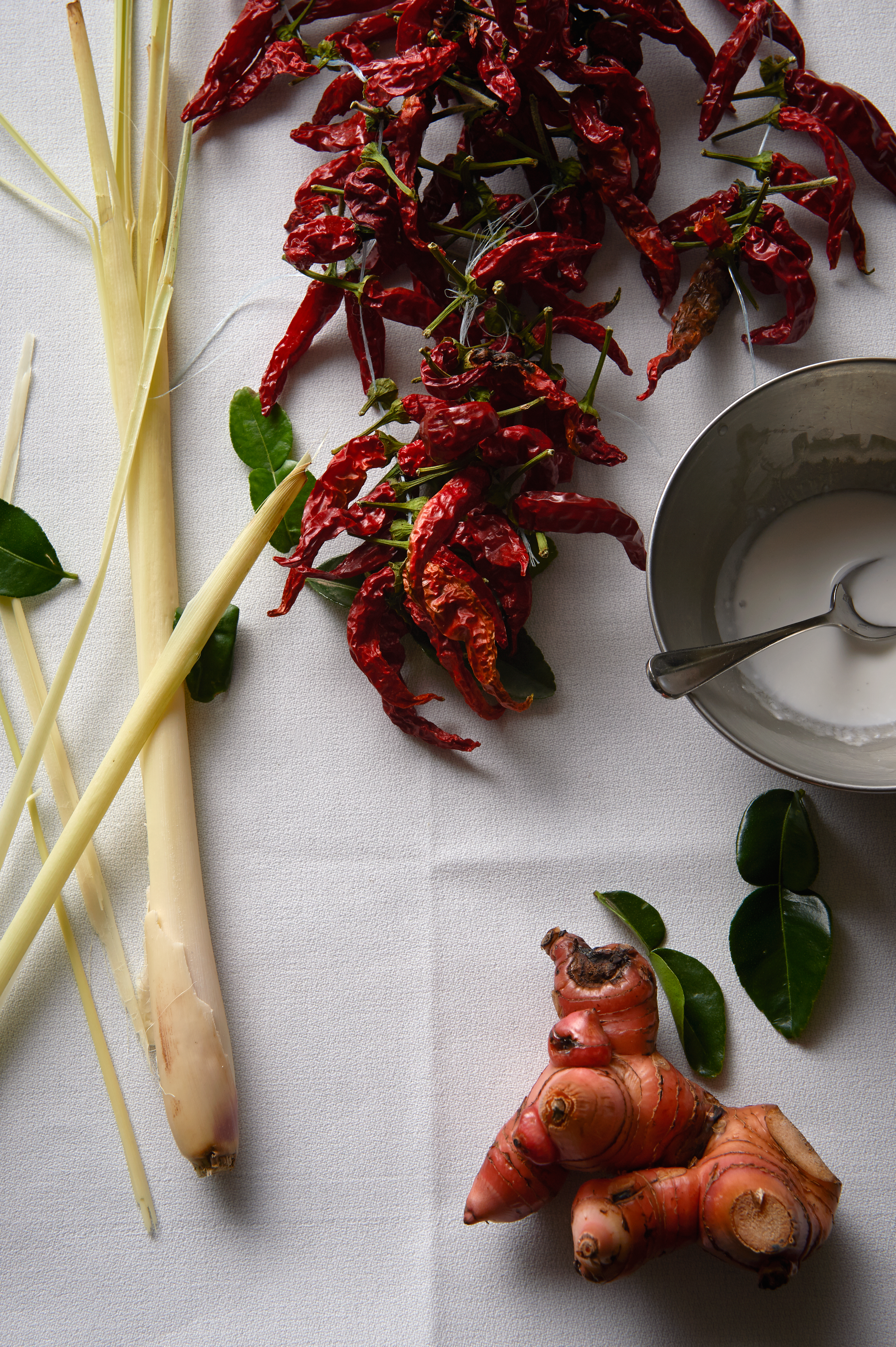 Penang curry with quick pickled cucumbers
