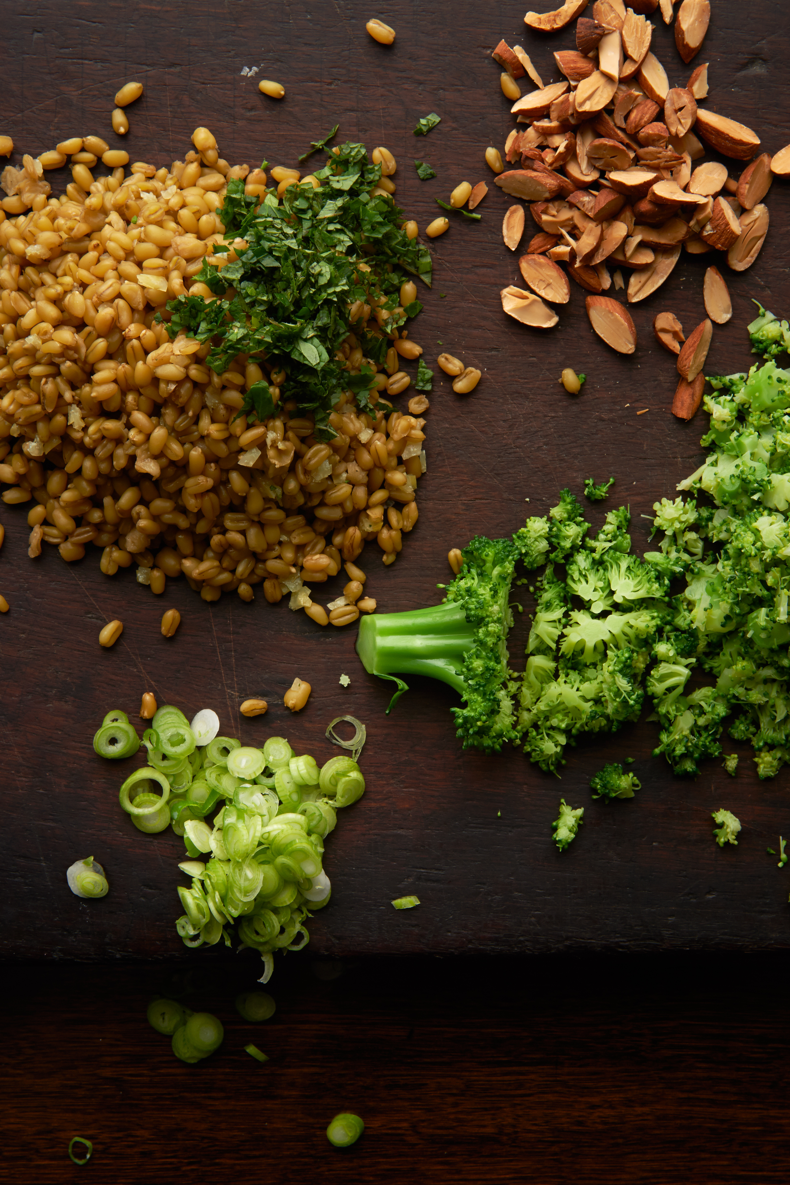 Broccoli and freekeh salad