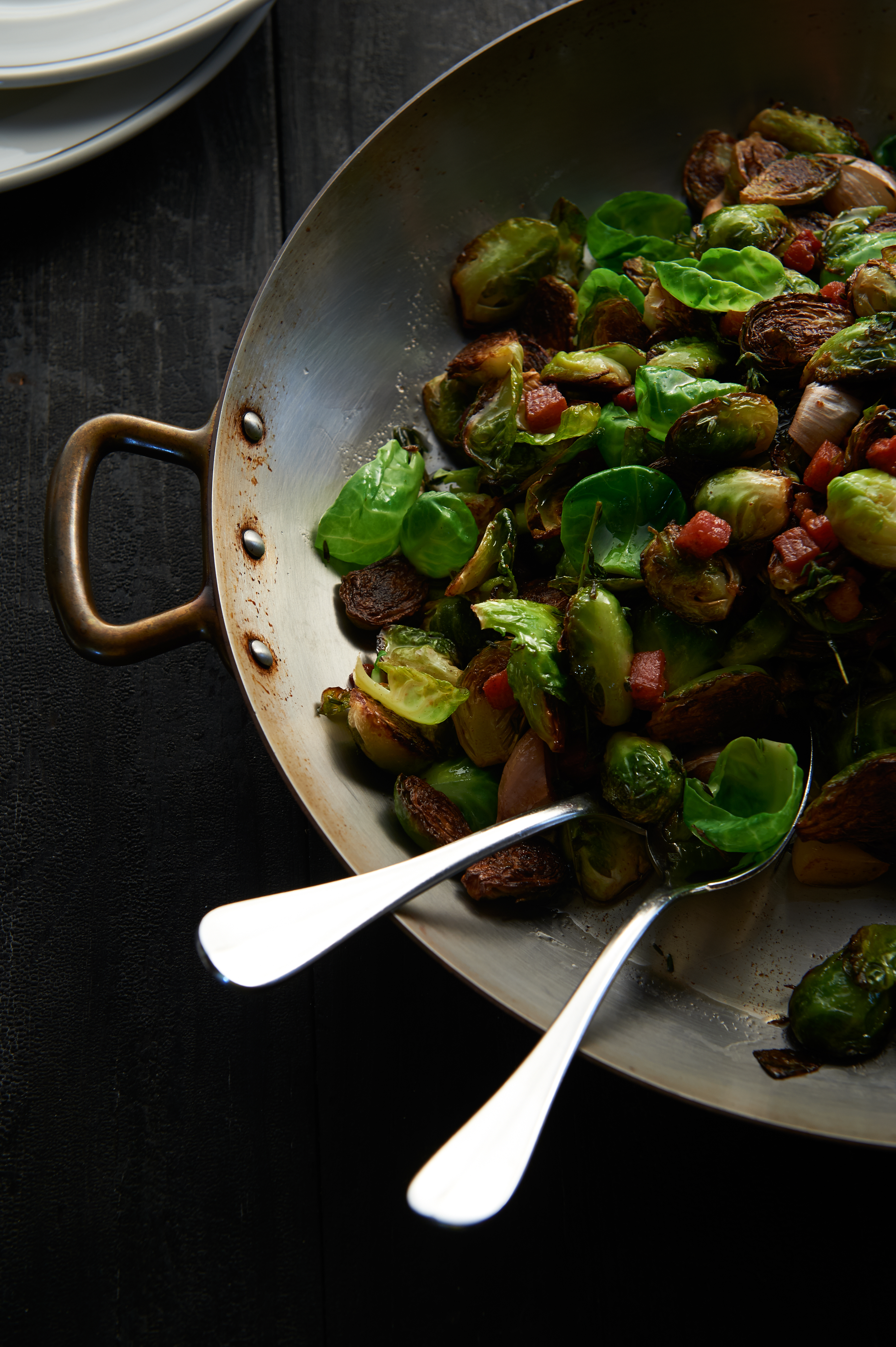 Brussels sprouts; beetroot salad