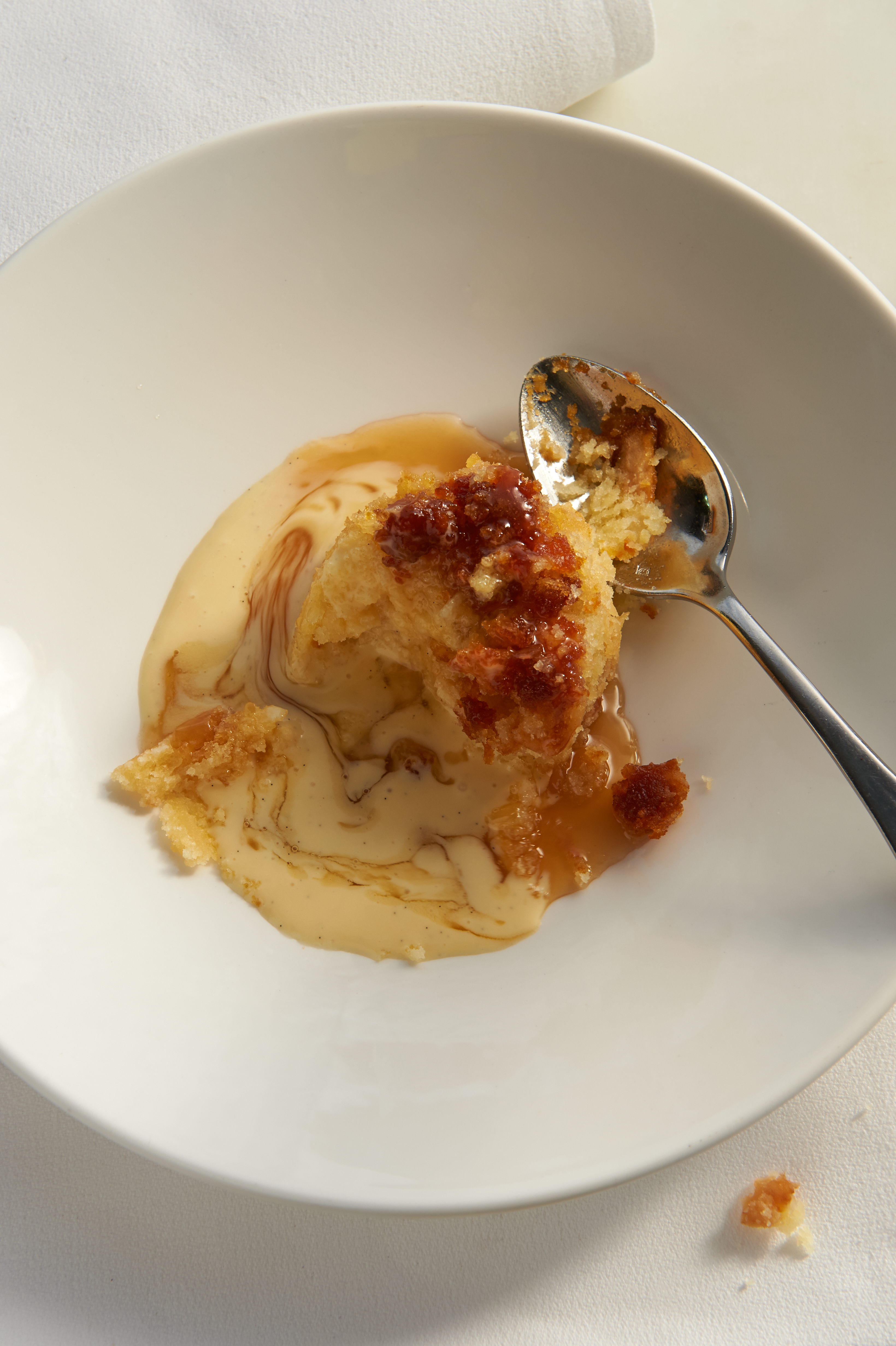 Ginger pudding and custard