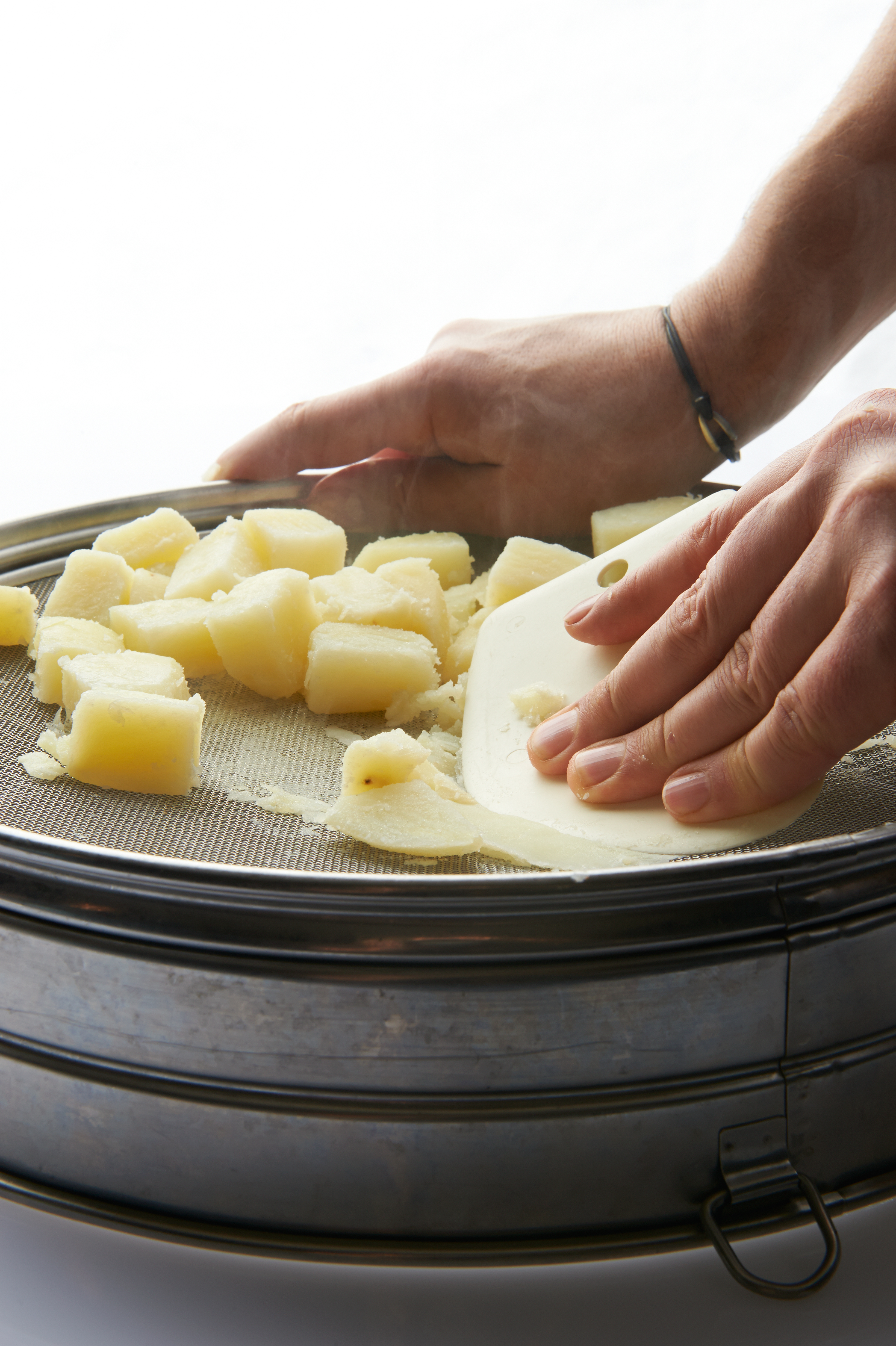 Baked gnocchi and potato and onion gratin