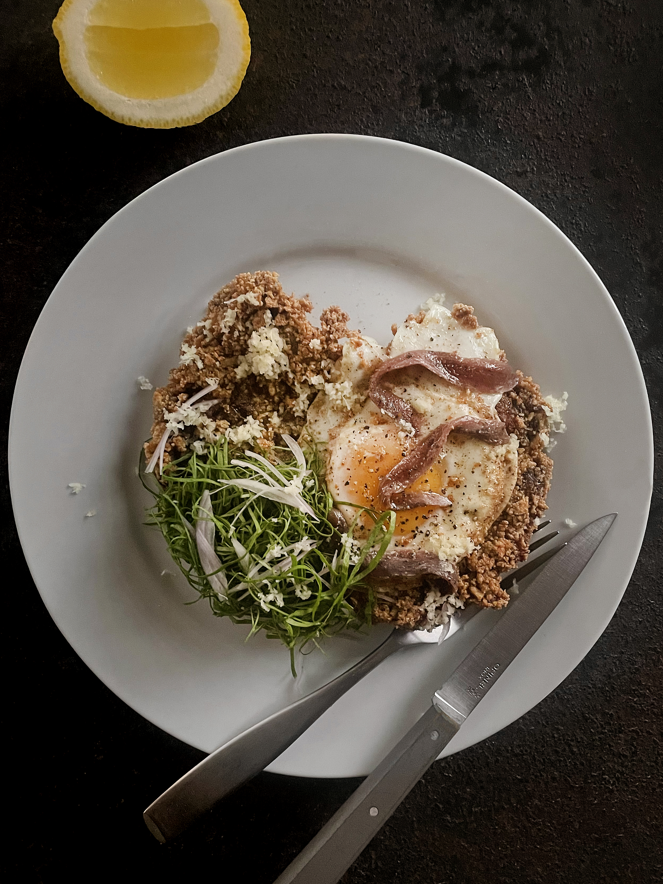 Goose schnitzel Holstein