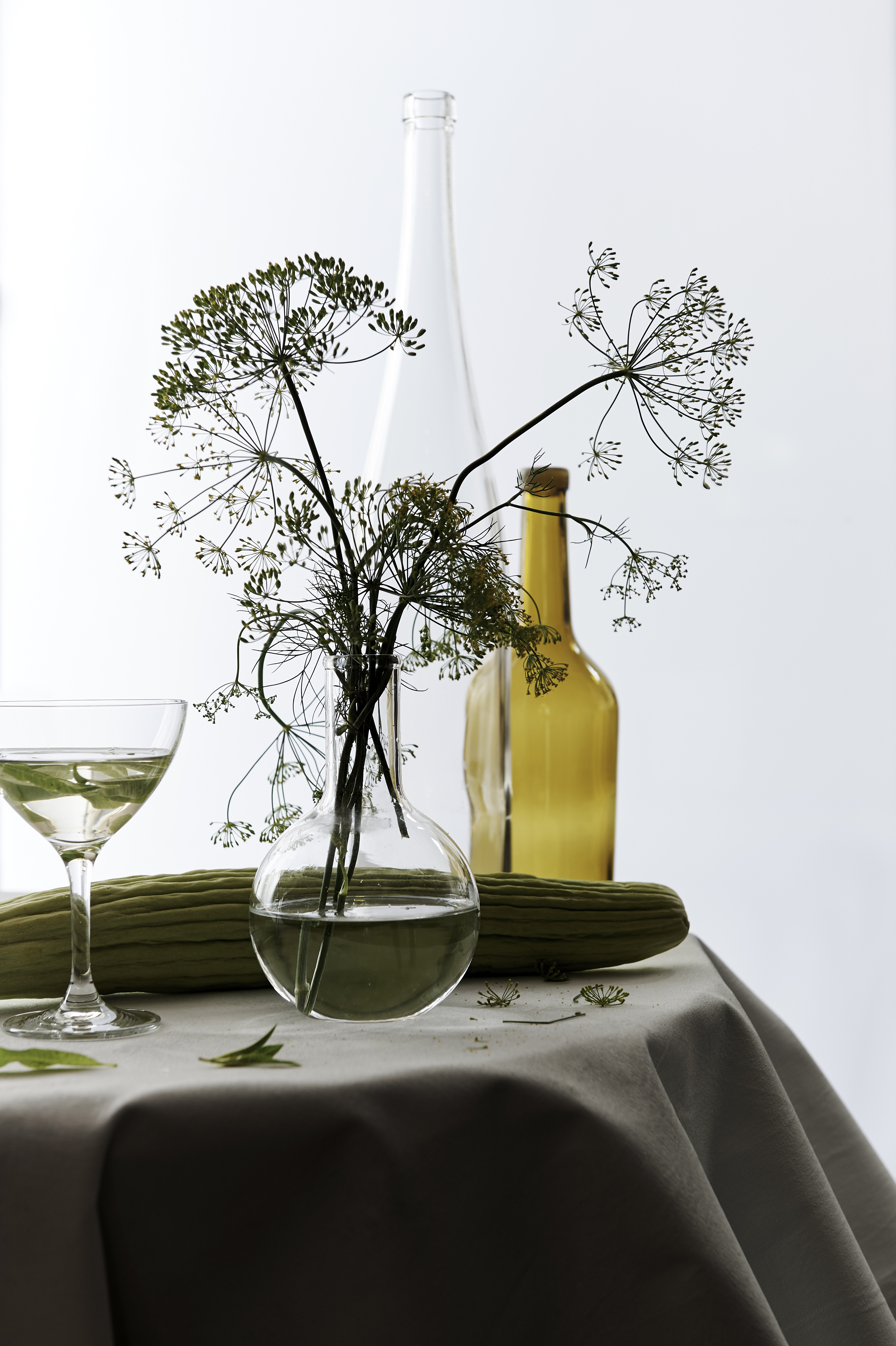 Marinated cucumber with lemon verbena vinegar