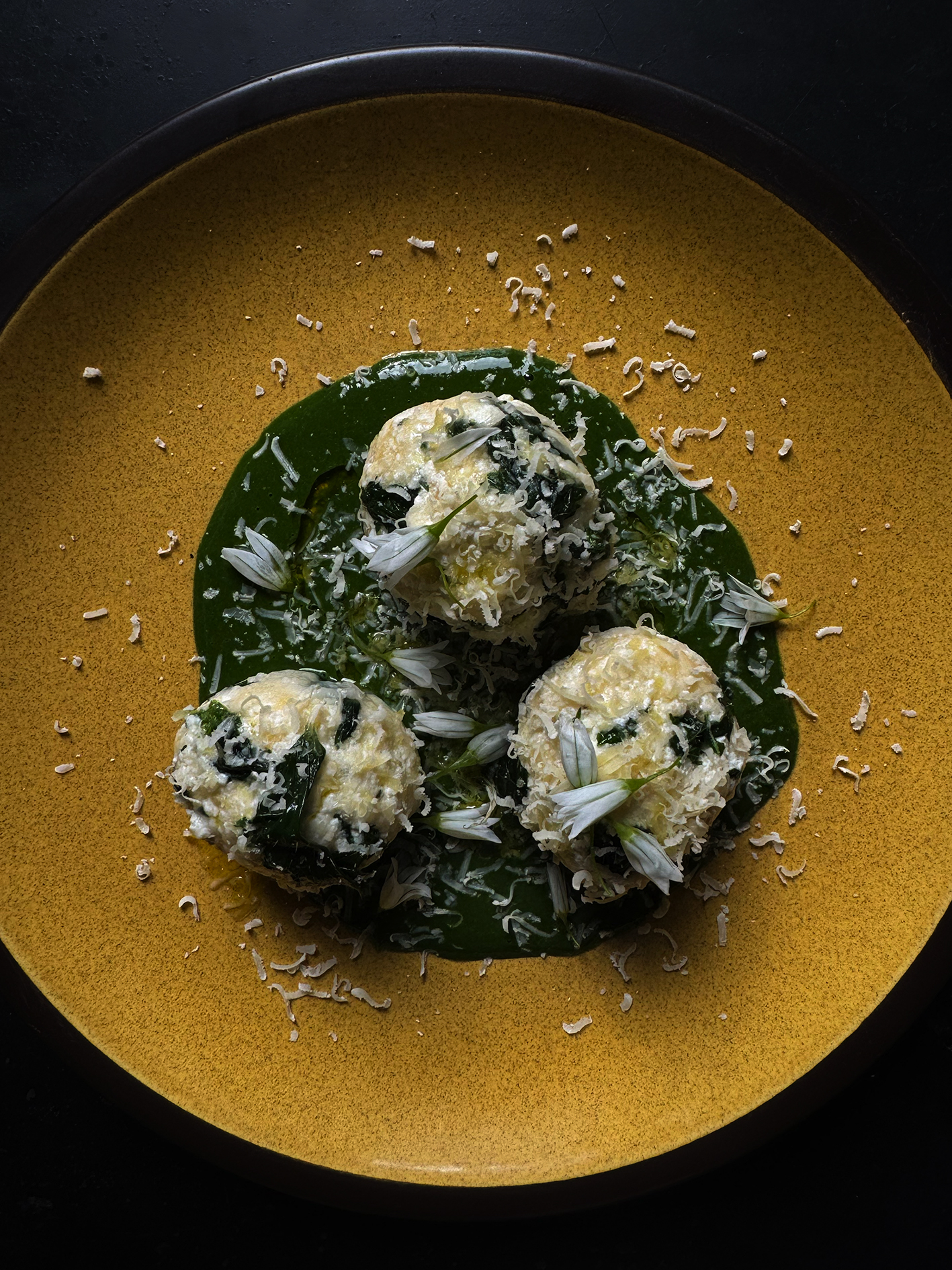 Stinging nettle gnudi