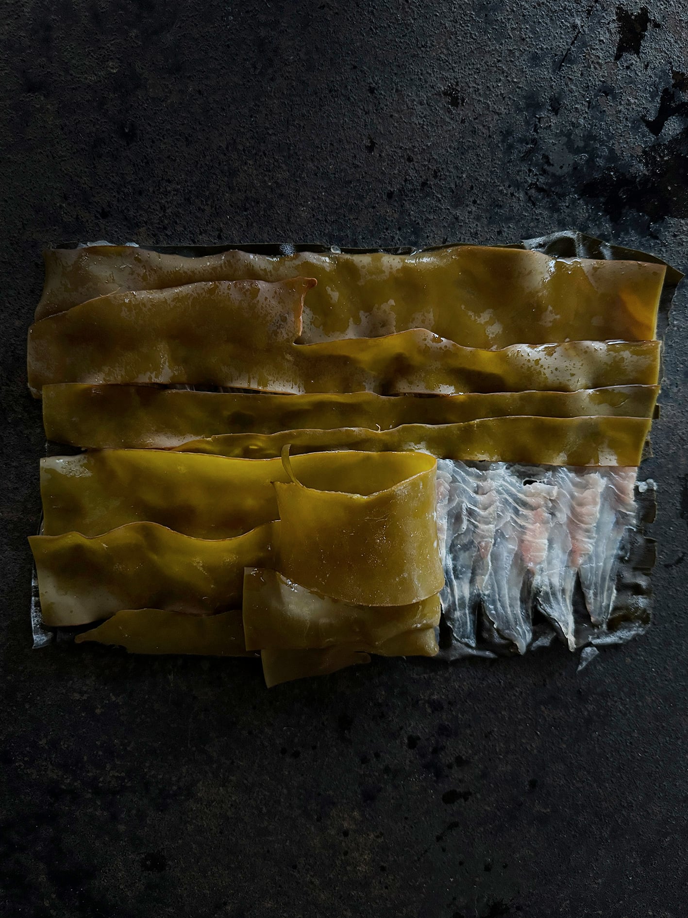 Snapper cured in kelp