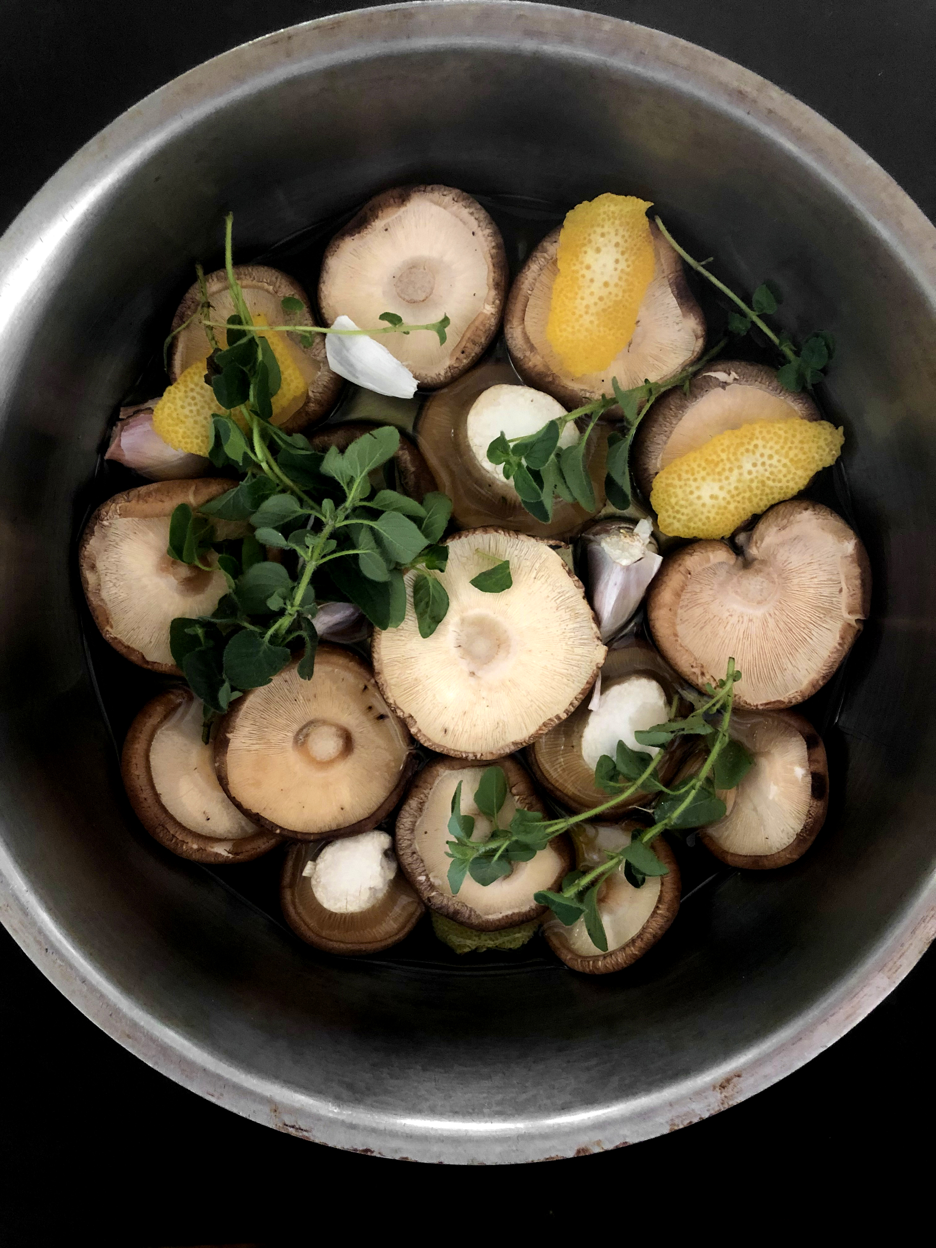 Confit mushroom salad