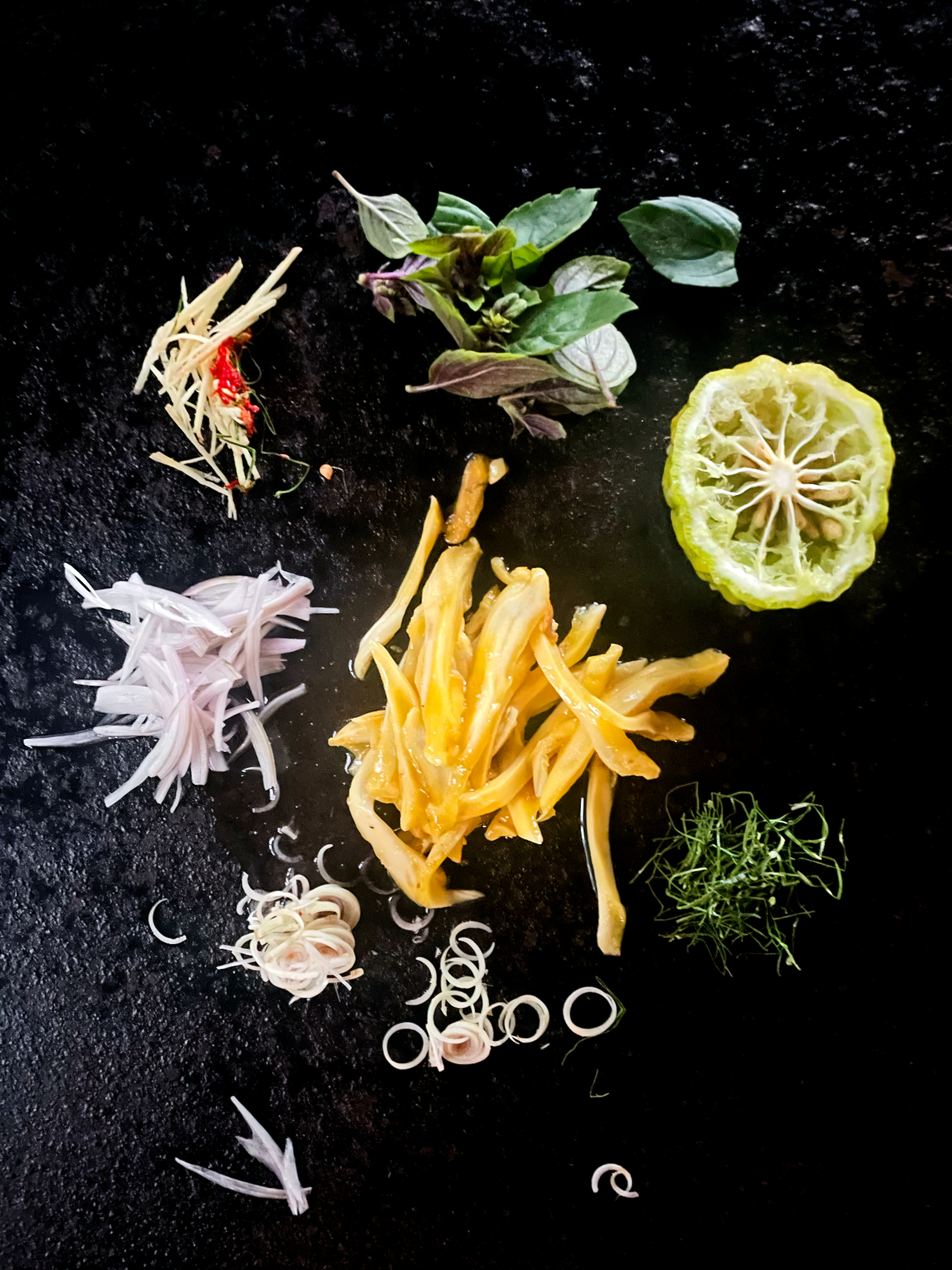 Jackfruit salad with  dry-aged duck