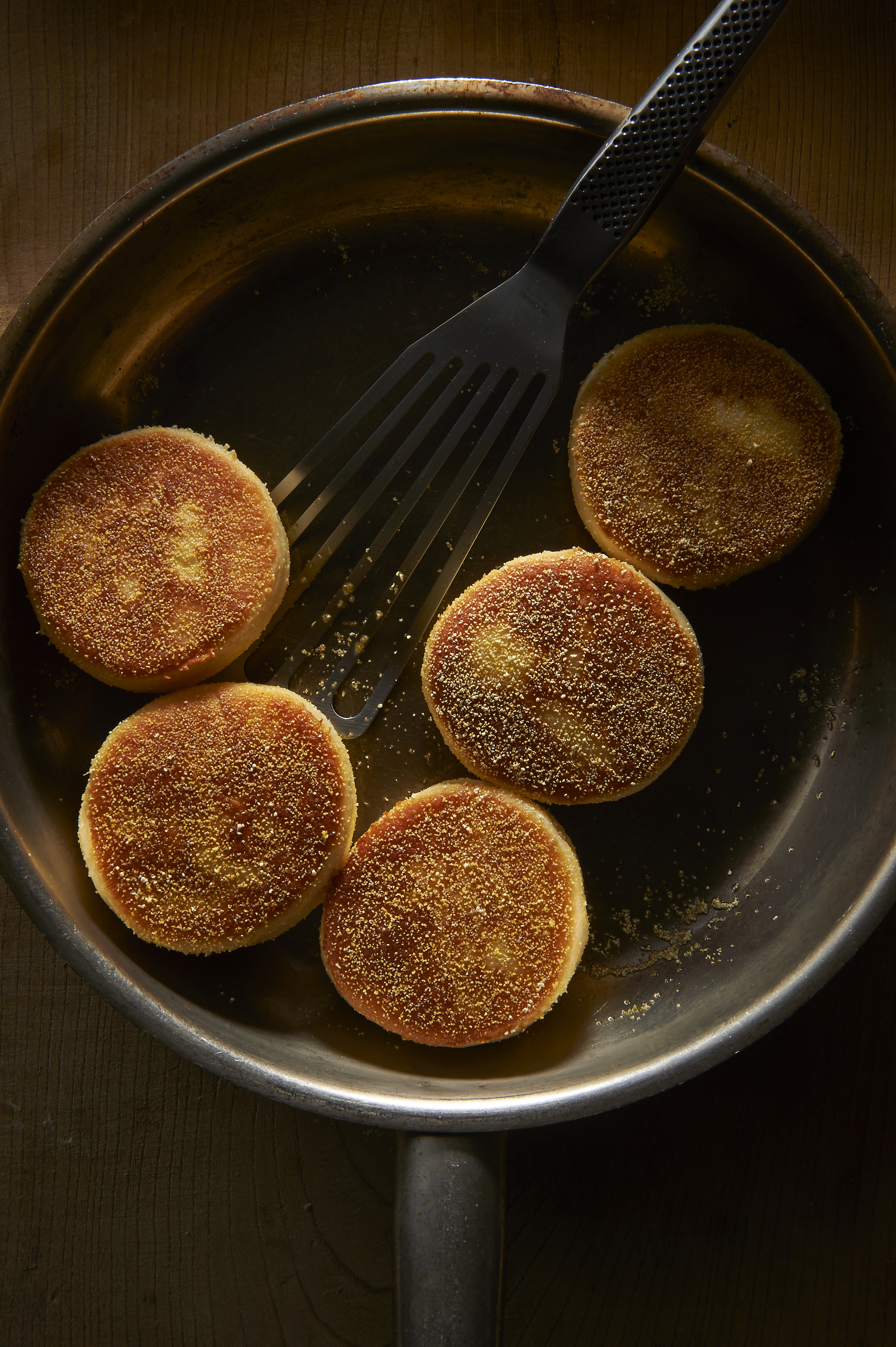 English muffins with lemon butter sauce