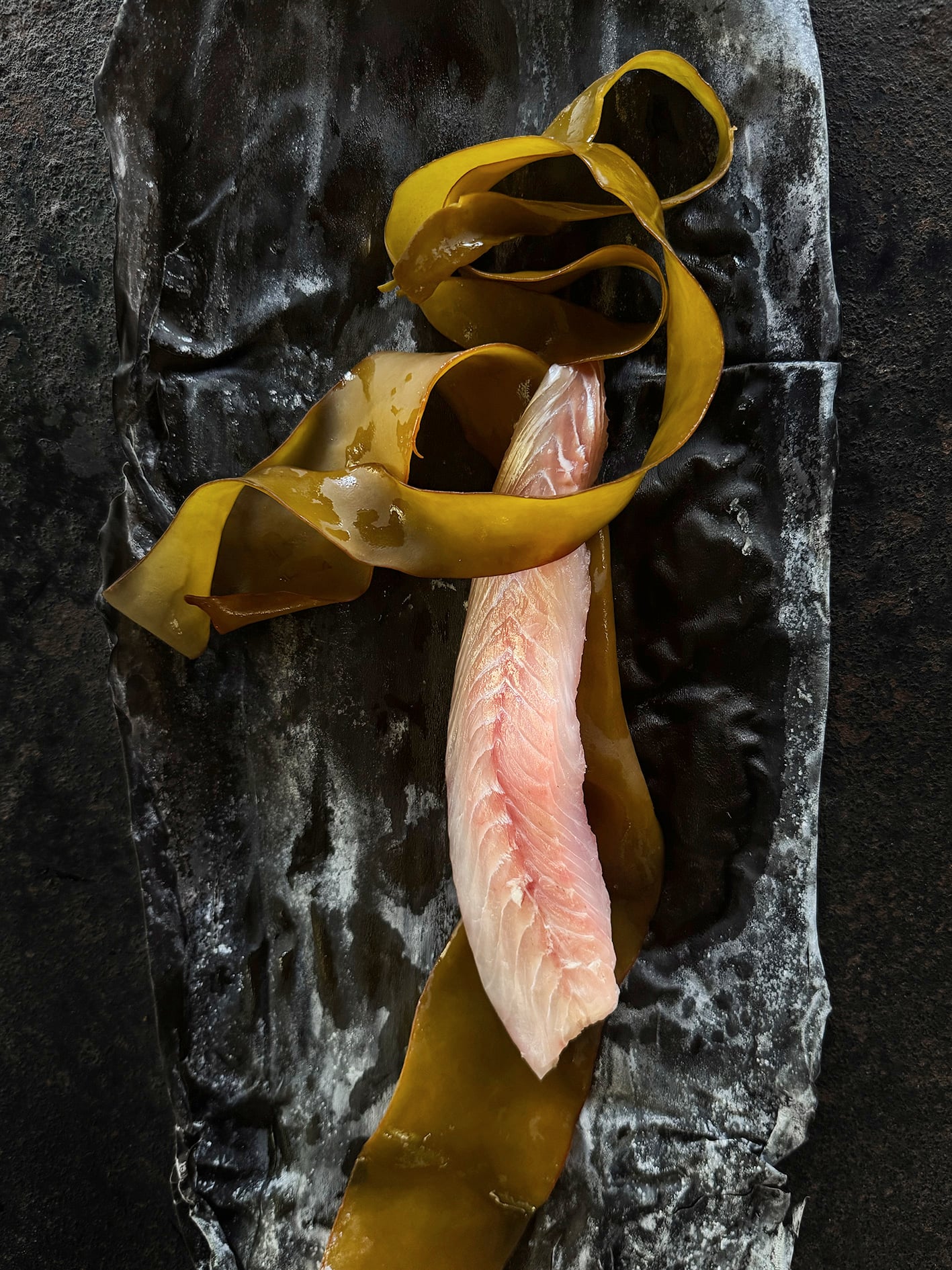 Snapper cured in kelp