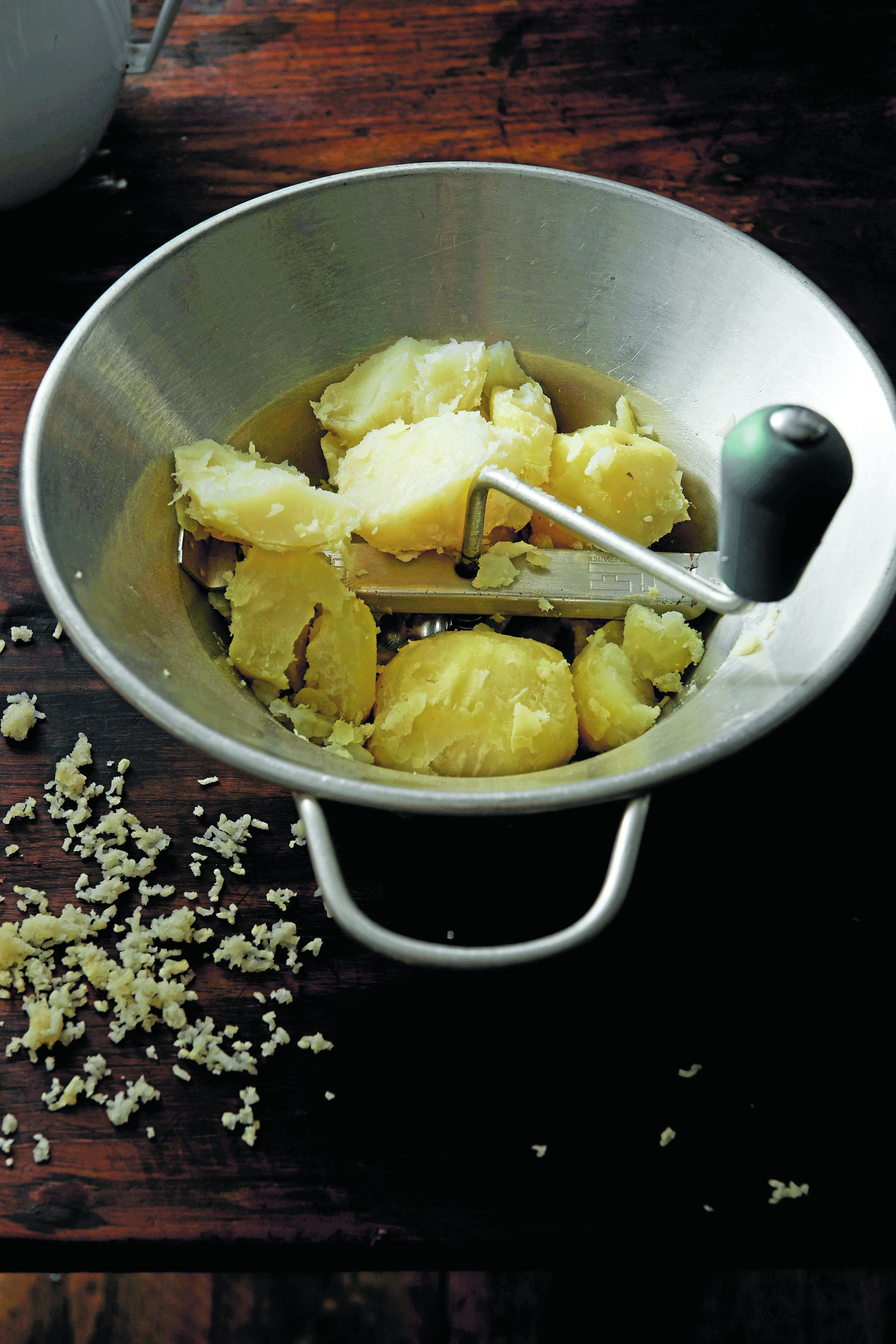 Potato gnocchi with brussels sprouts, hazelnuts and kaiserfleisch
