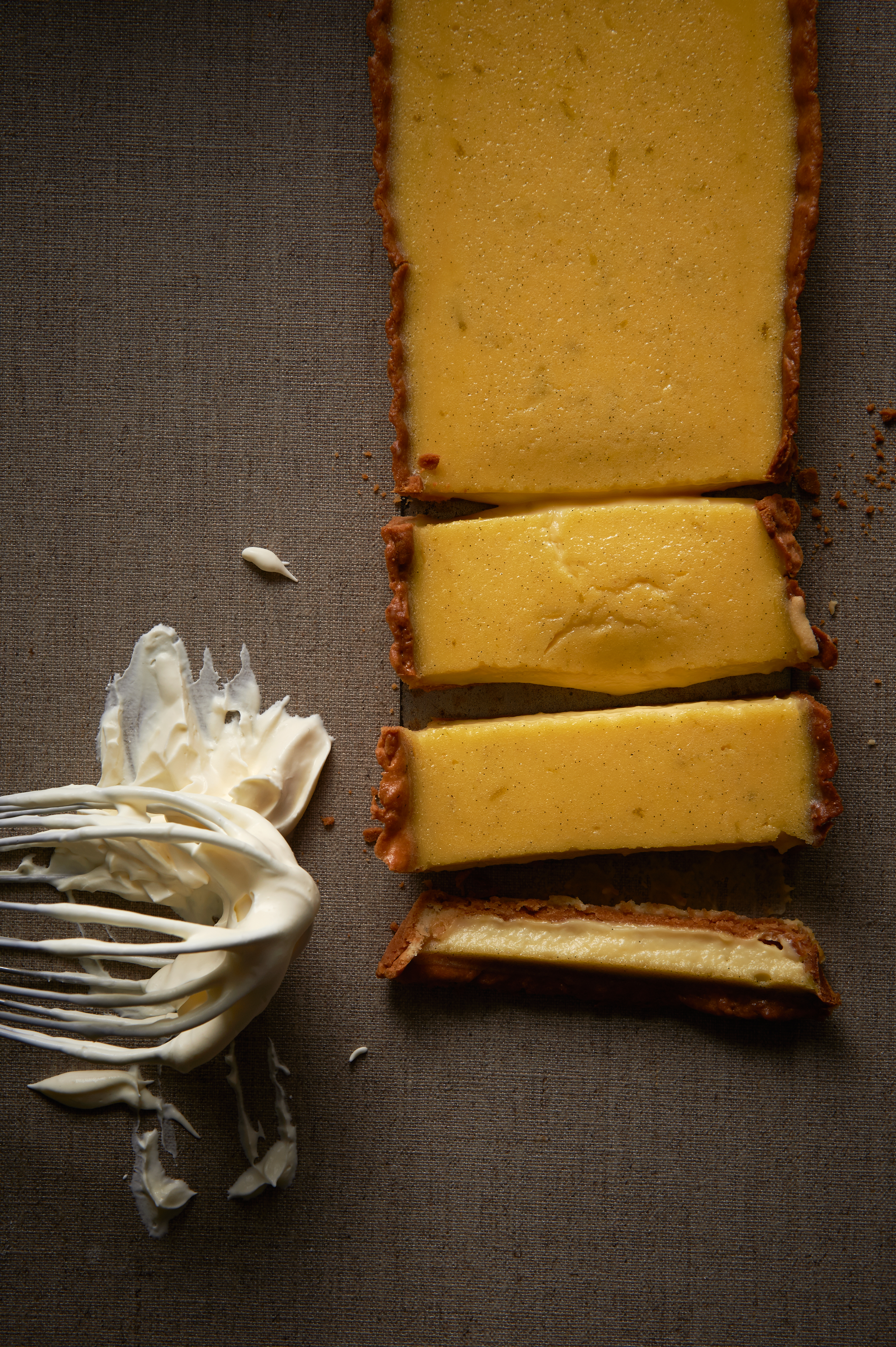 Lime and vanilla bean tart