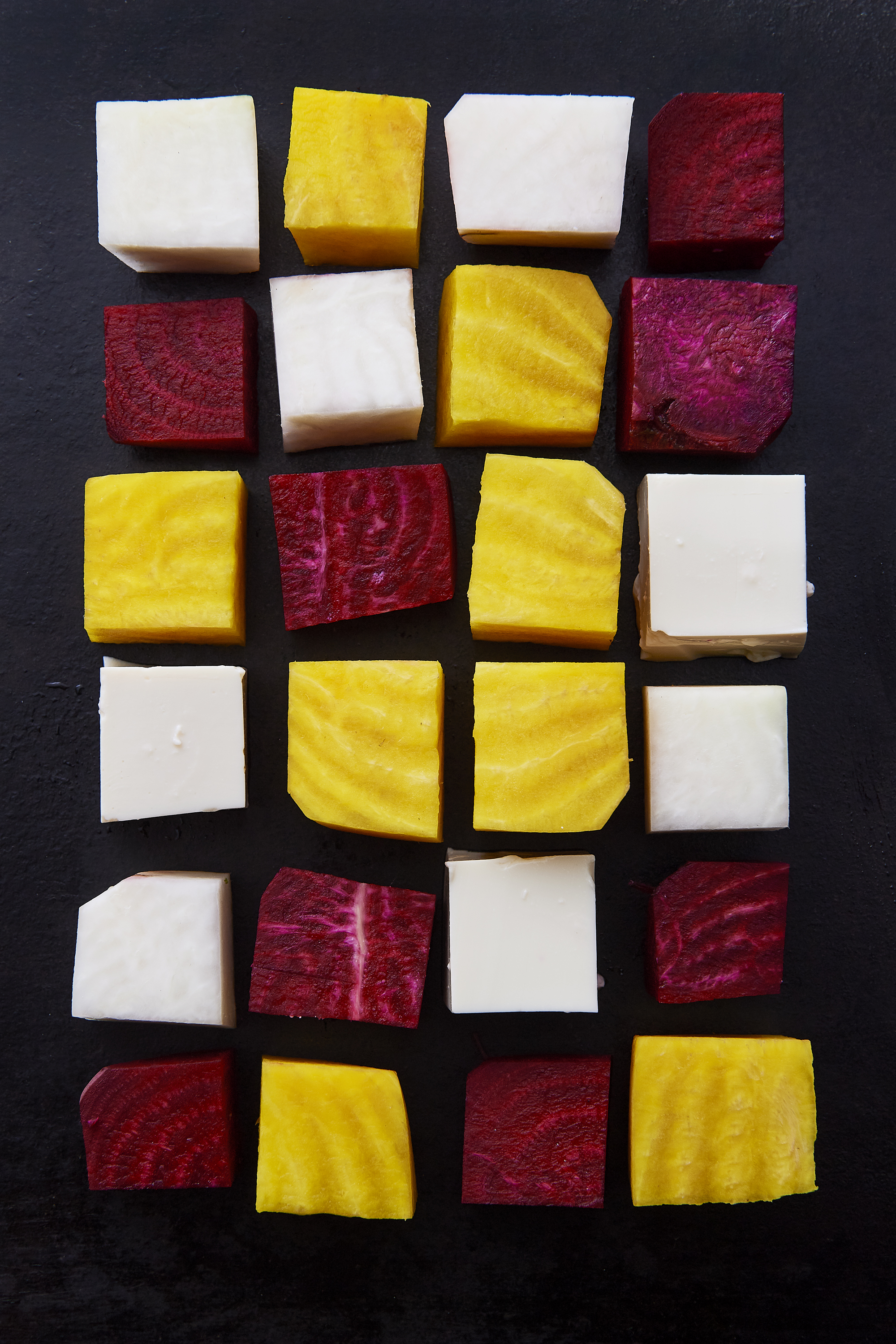 Roasted beetroot with miso, sesame seeds and silken tofu