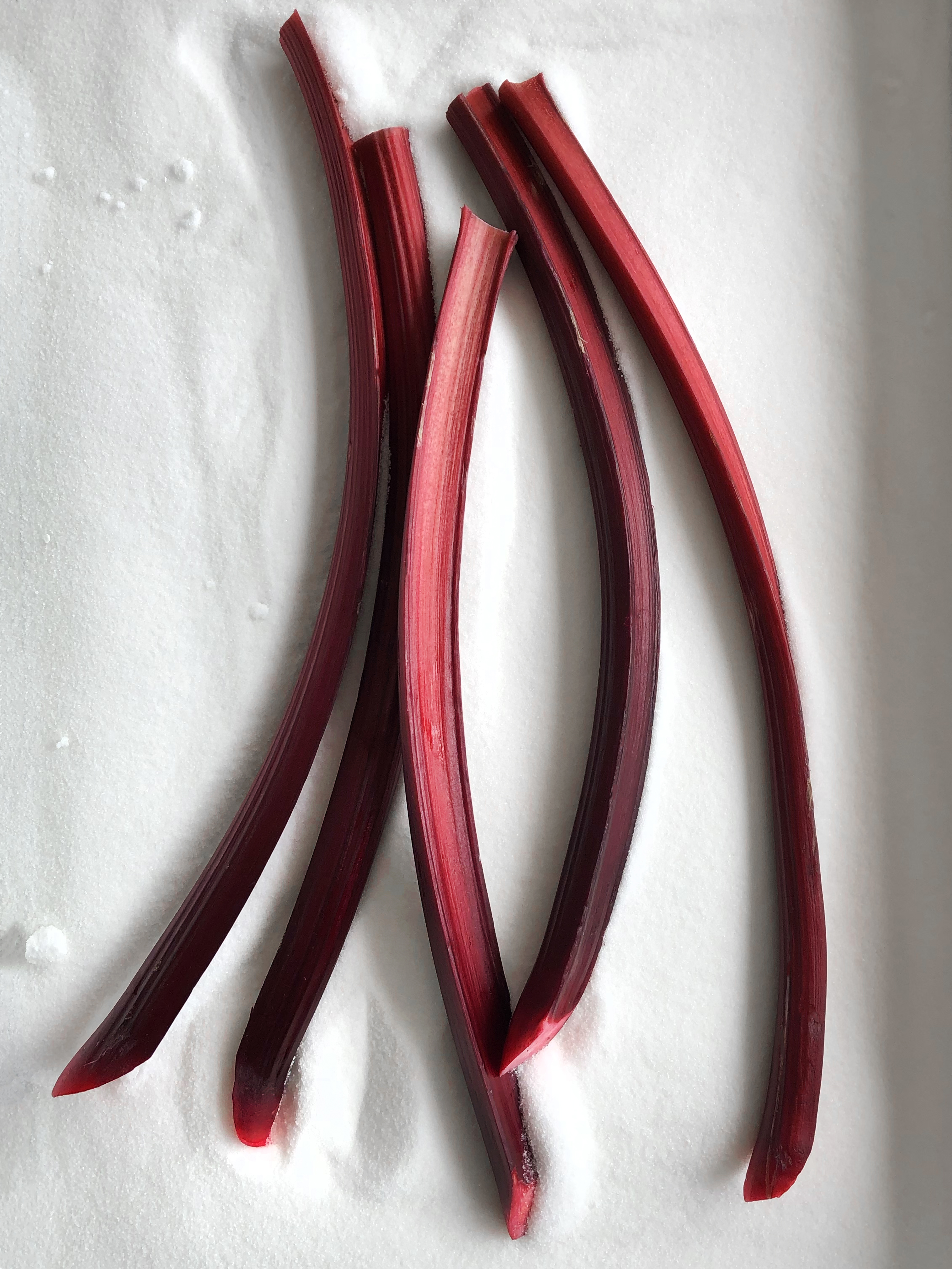 Rhubarb compote with fennel pollen