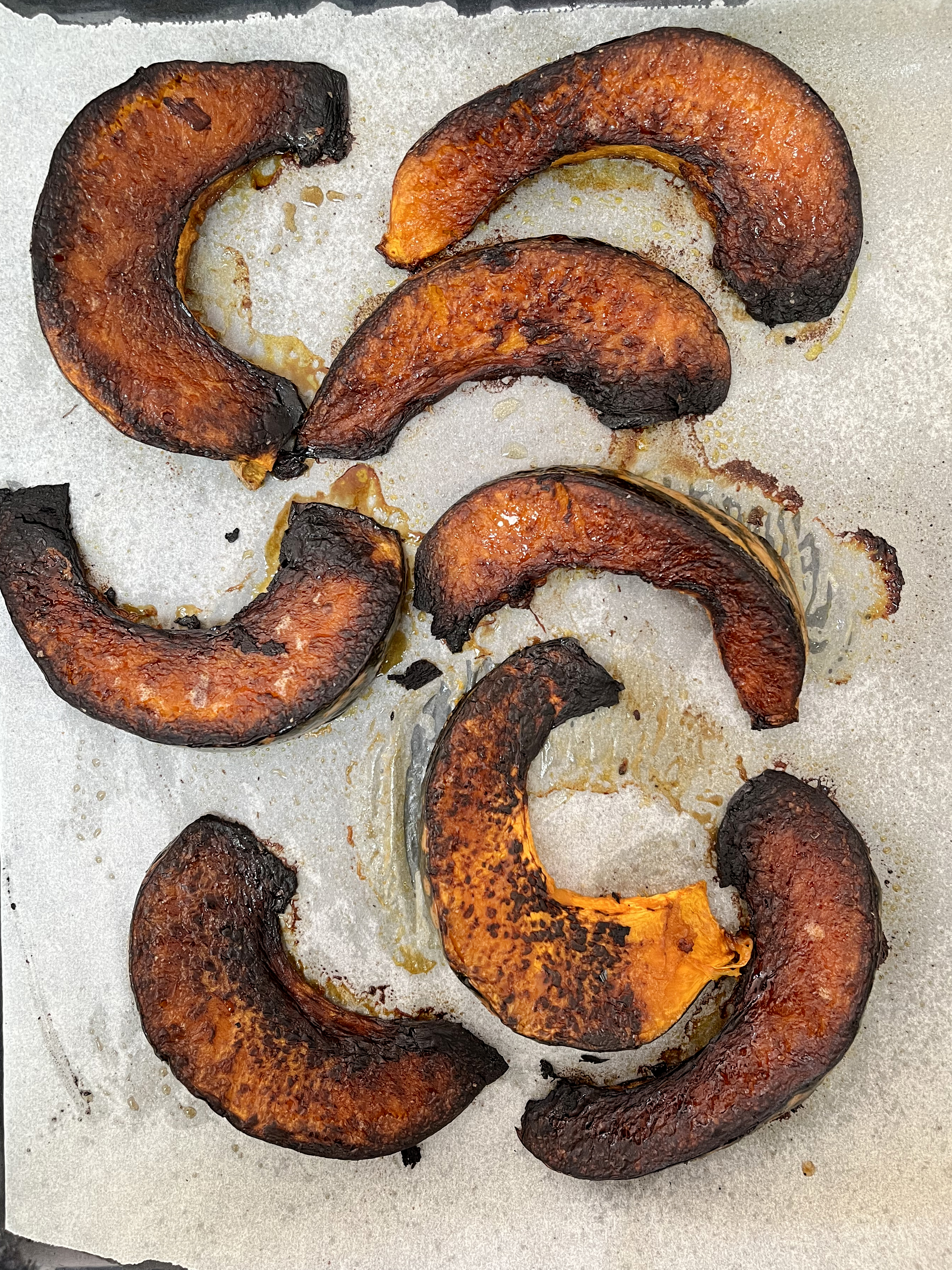 Roasted pumpkin with taleggio cream, sage and curry leaves 