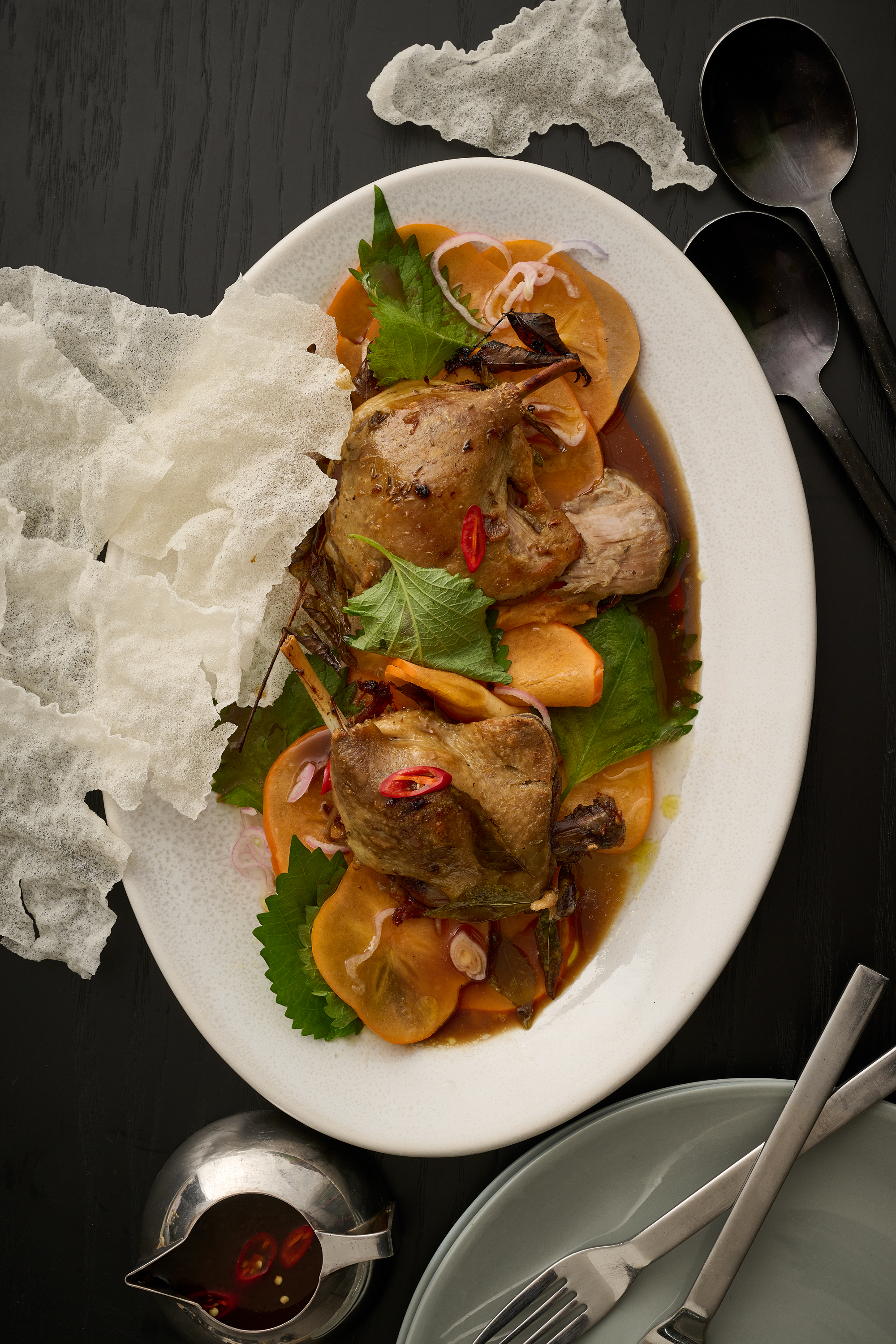 Crispy confit duck salad