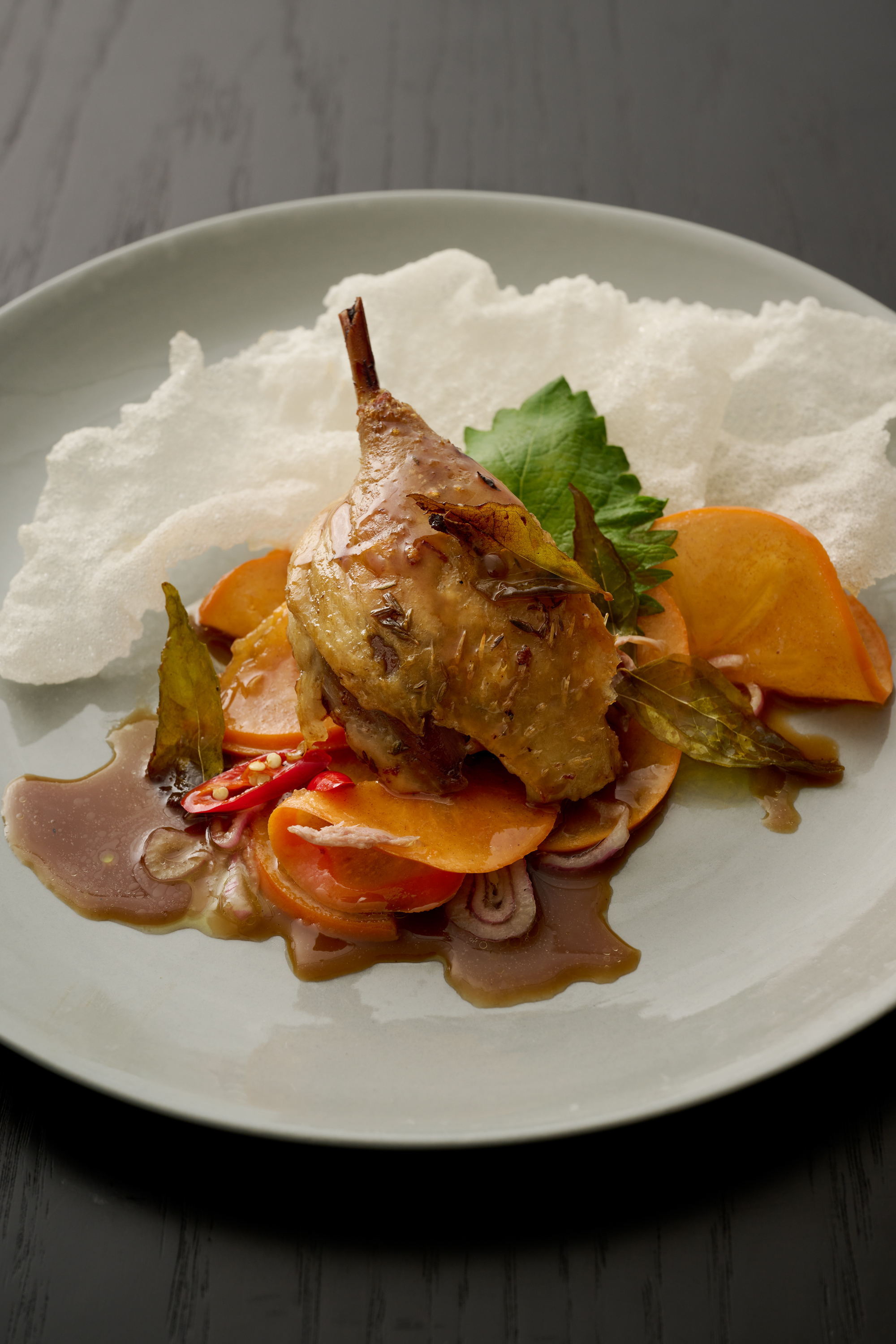 Crispy confit duck salad