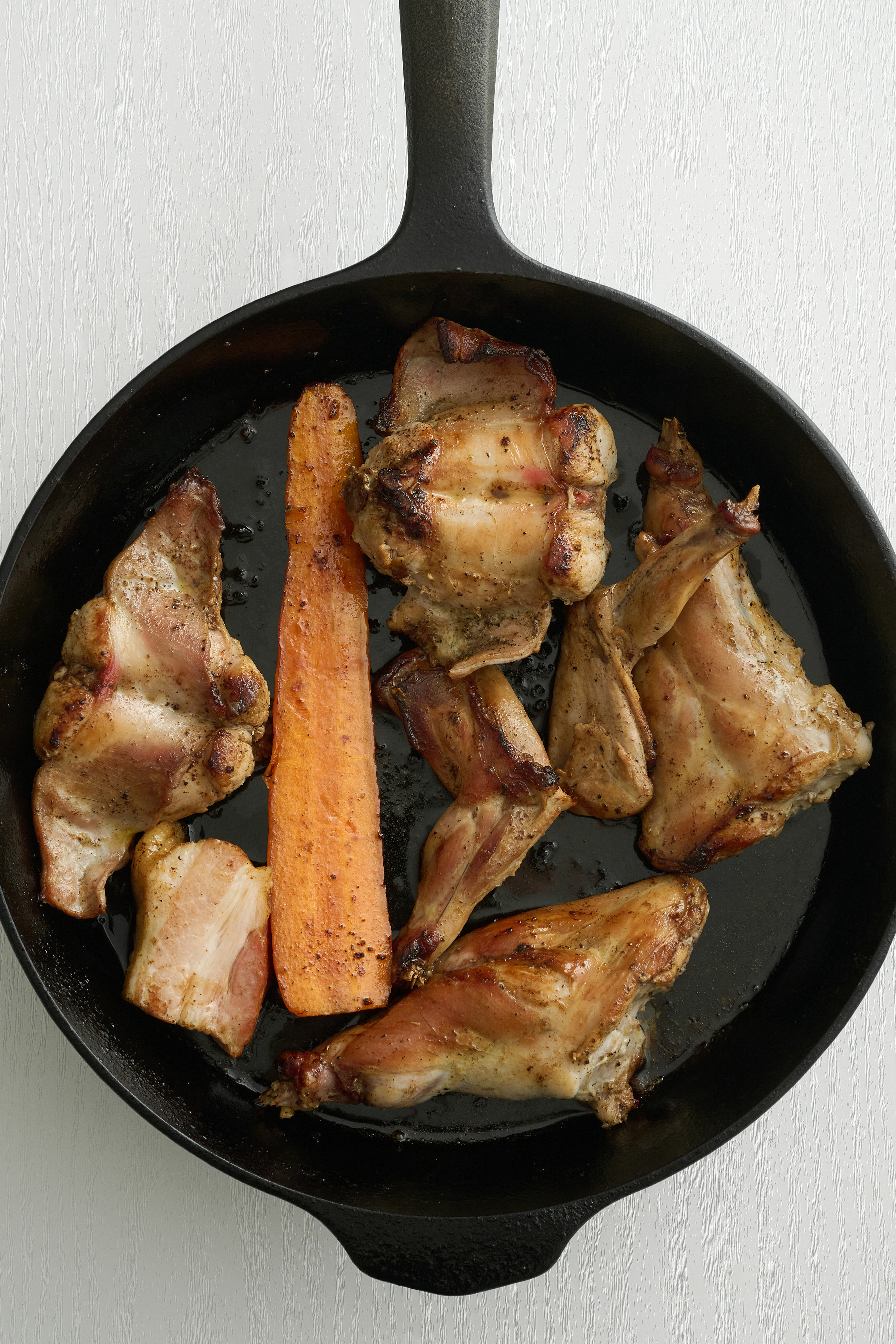 Wild rabbit braise with Amaro Montenegro, juniper berries and fennel seeds