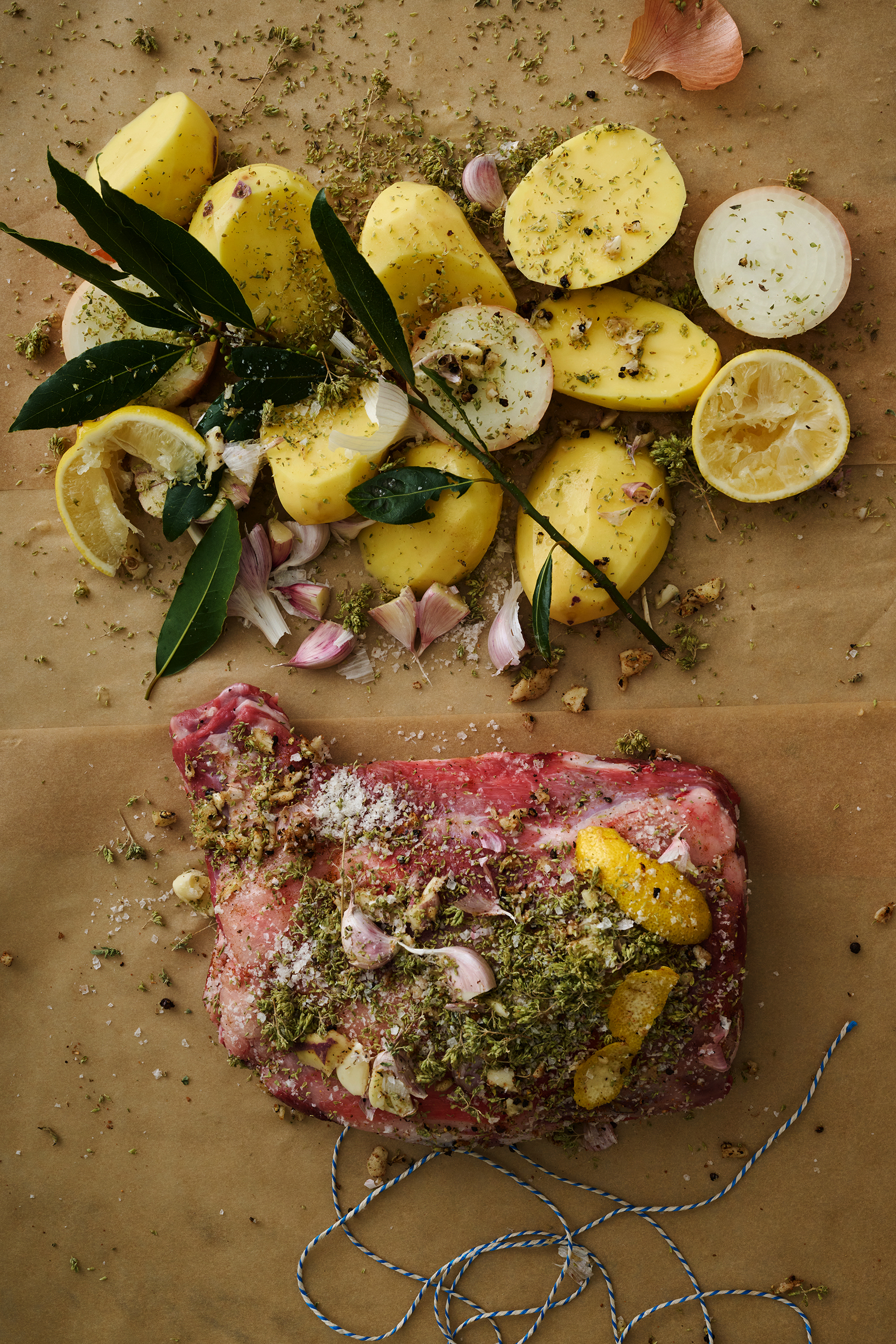Parcel slow-roasted lamb shoulder 