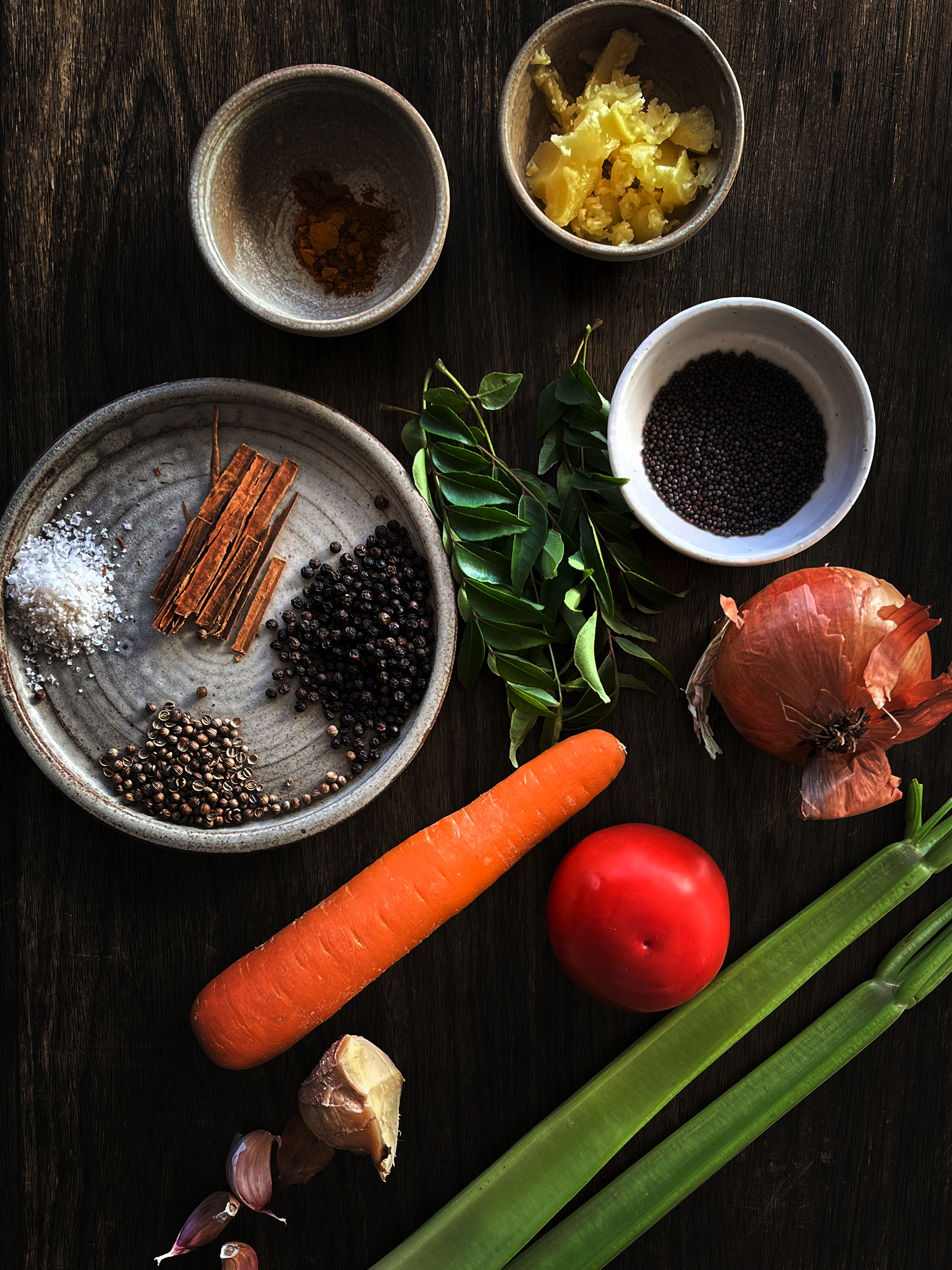 Ingredients for lamb mulligatawny.