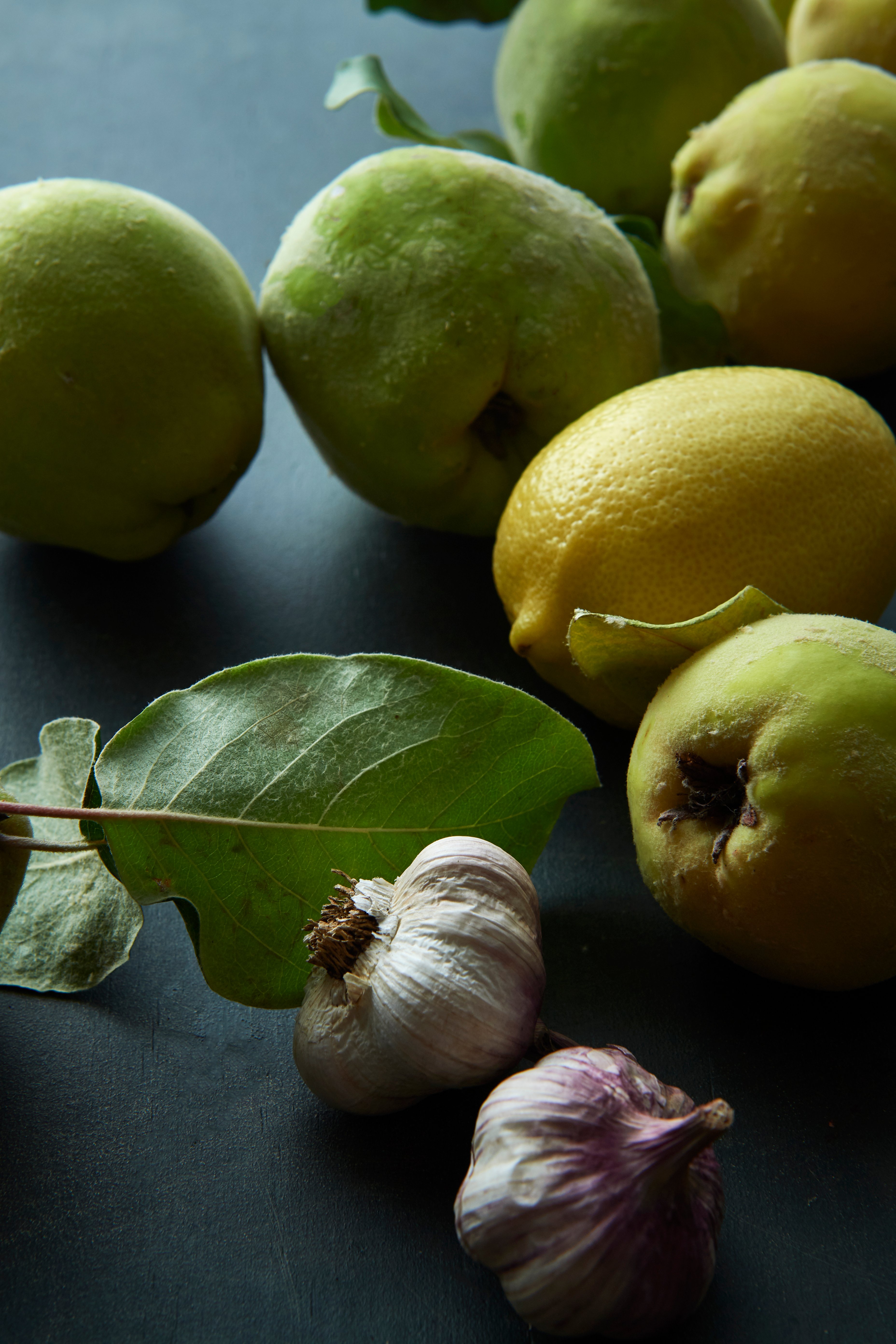 Spiced lamb shanks with quince 