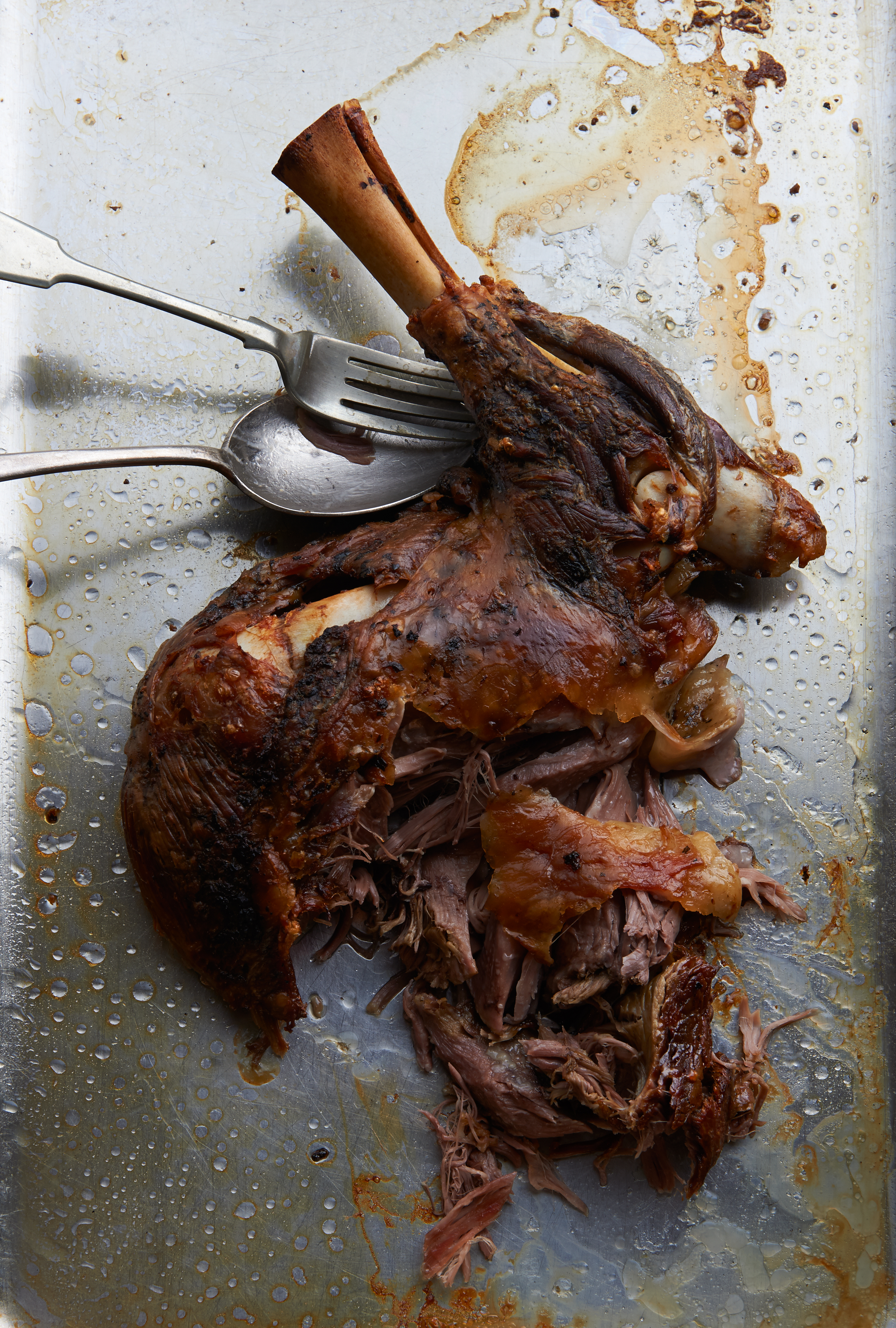 Slow-roasted lamb shoulder