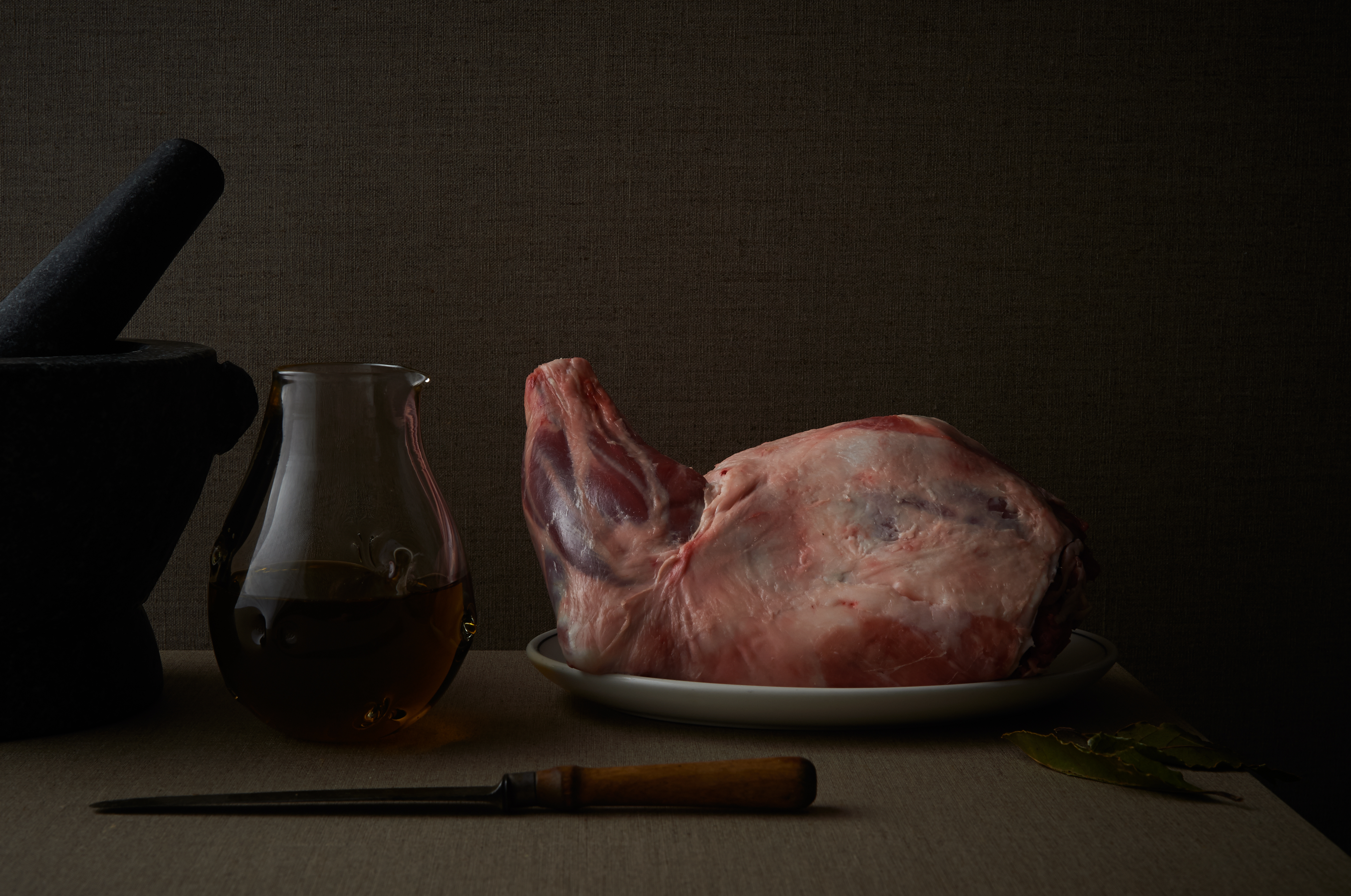 Slow-roasted lamb shoulder