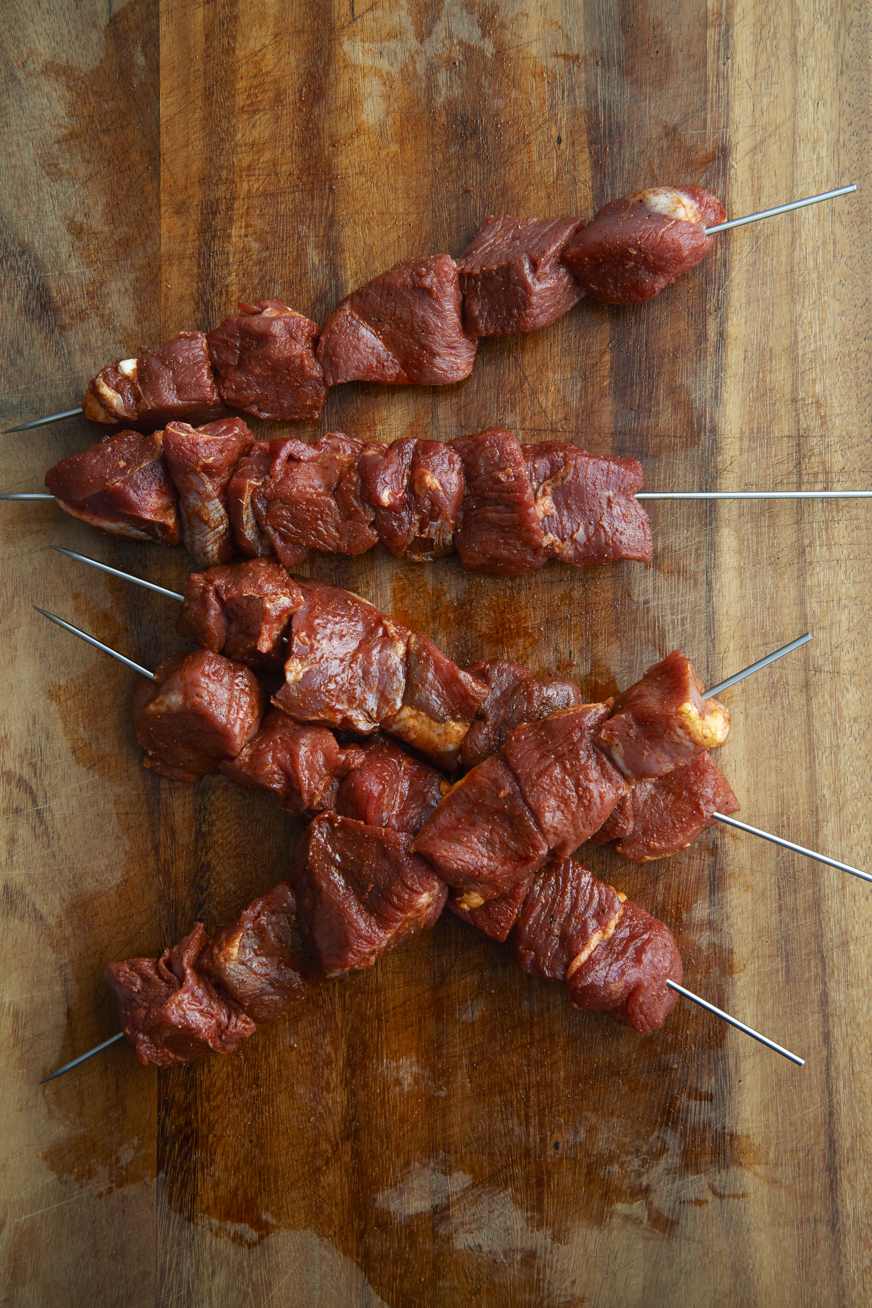 Lamb kebabs with eggplant & Turkish chilli
