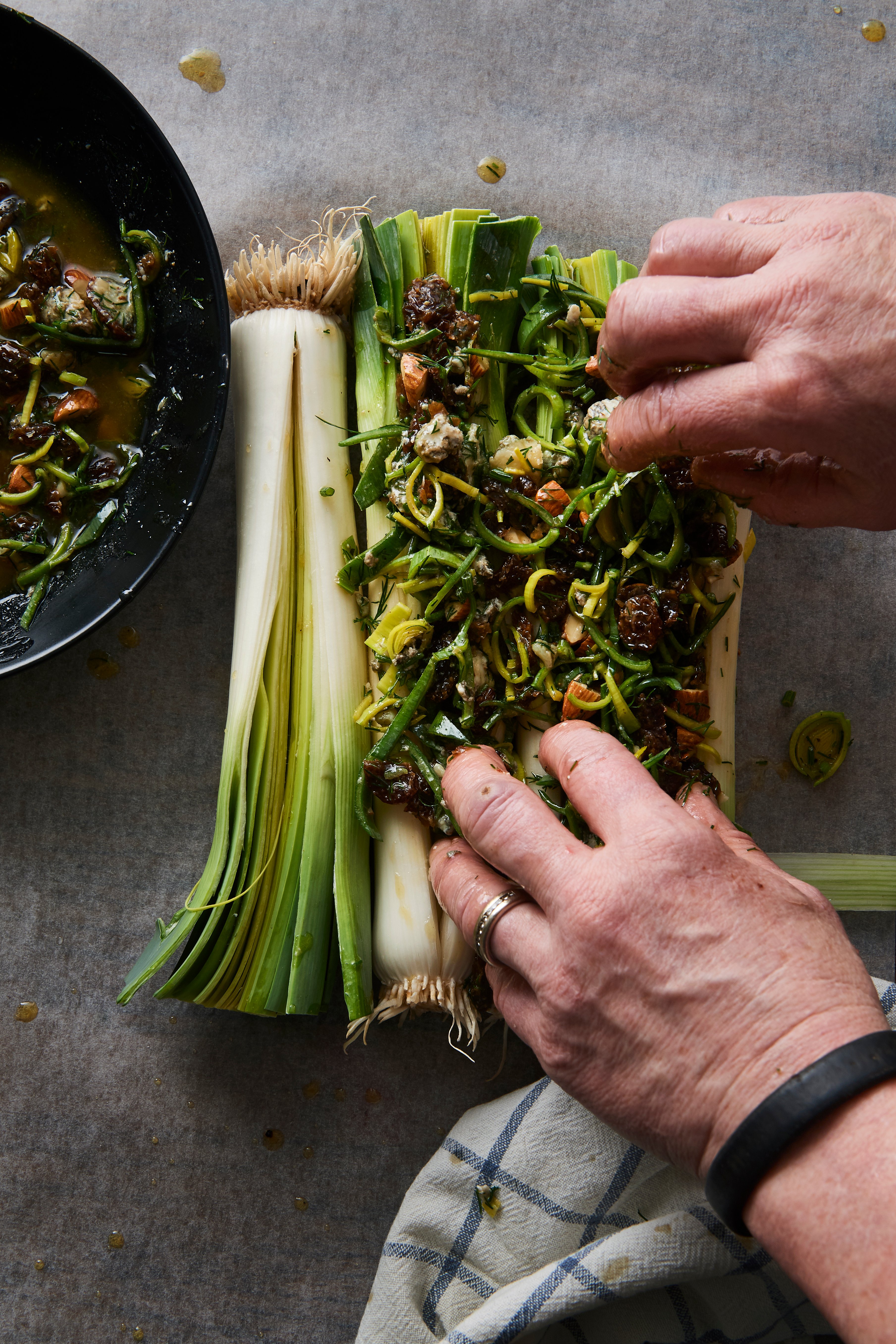 Stuffed leeks