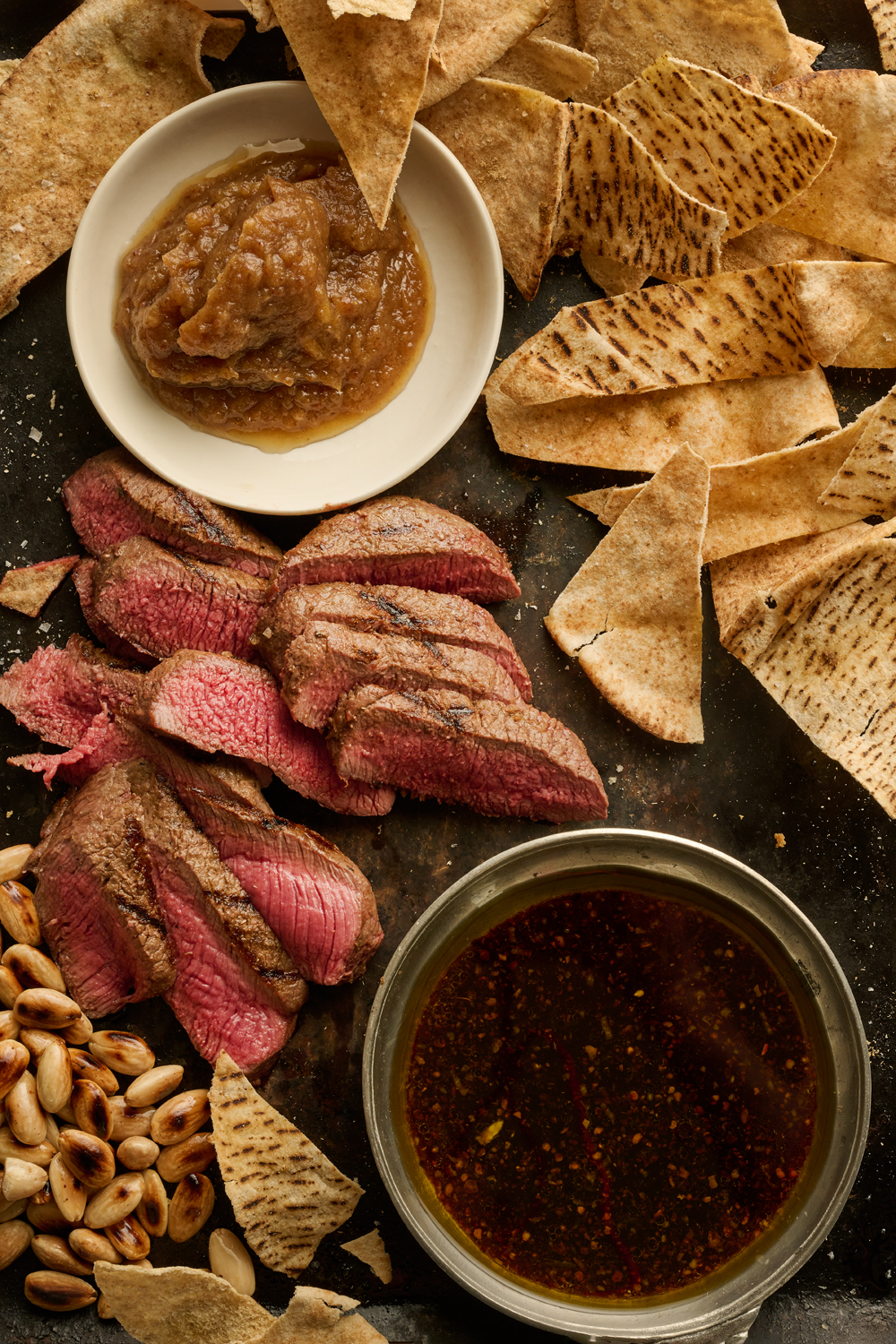 Moroccan lamb salad with crispy pita