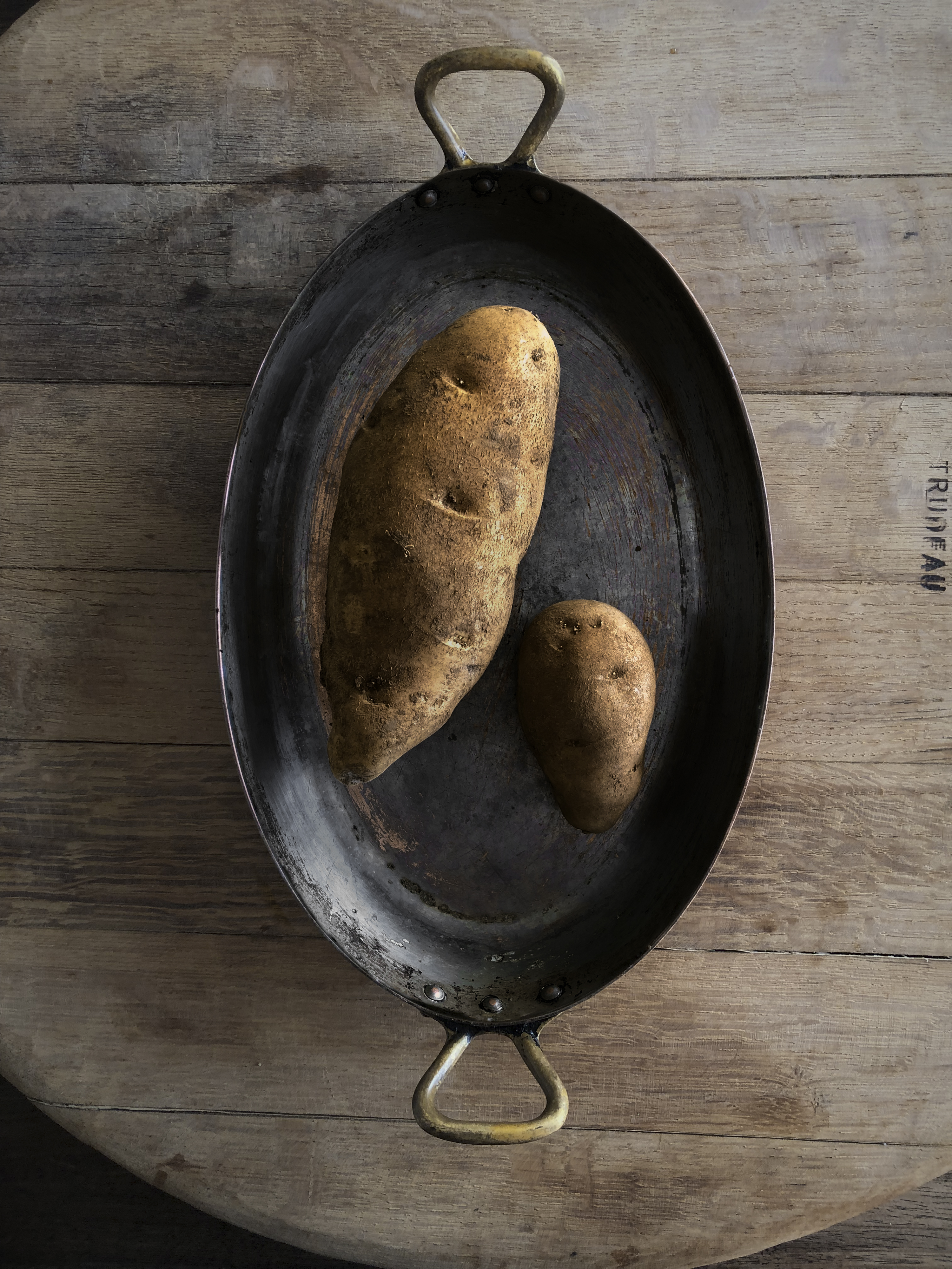 Potato gratin with ricotta, honey and thyme