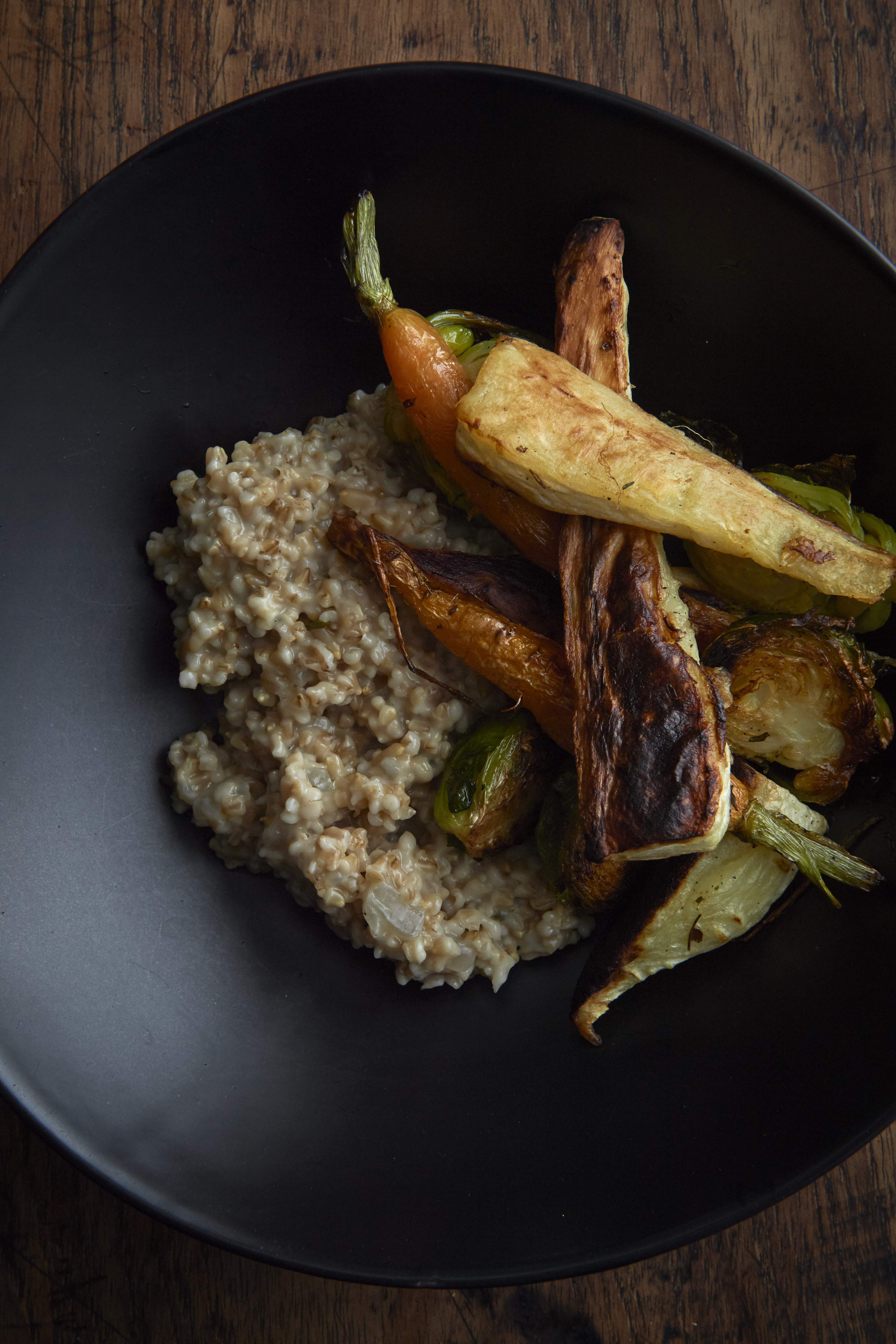 Oat crumble, oatcakes and steel-cut oat pilaf