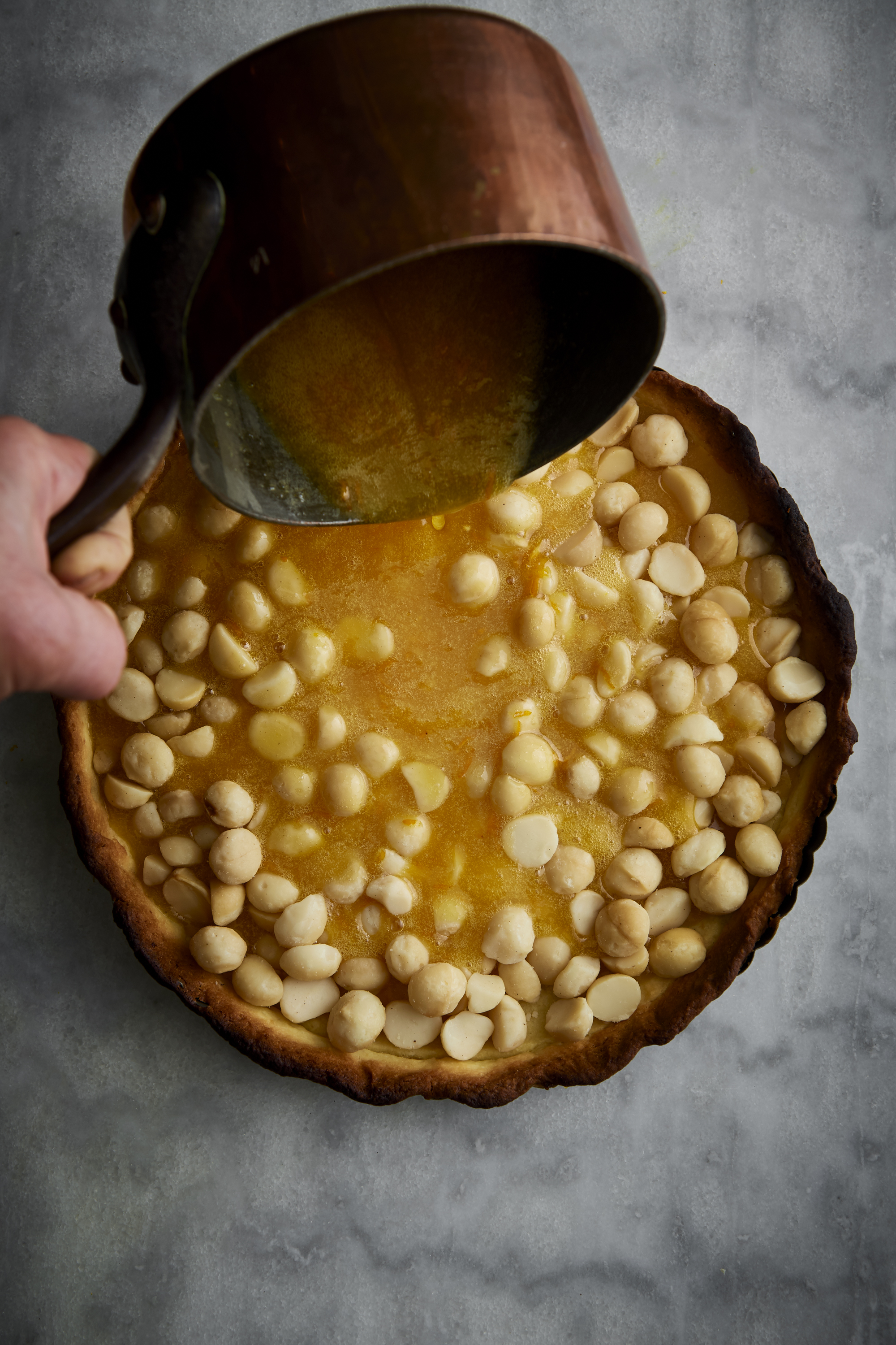 Macadamia nut tart