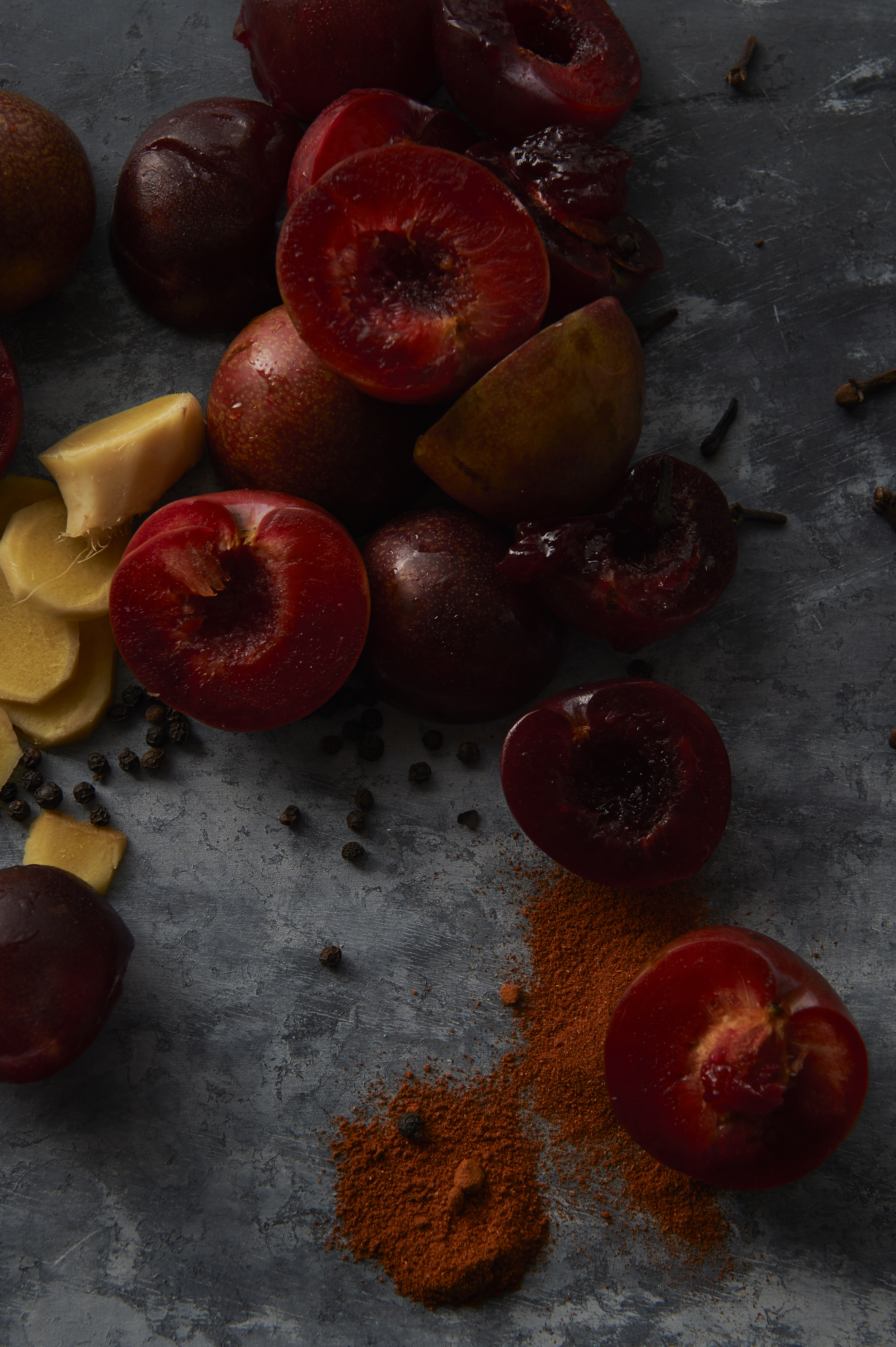 Tomato and plum sauces