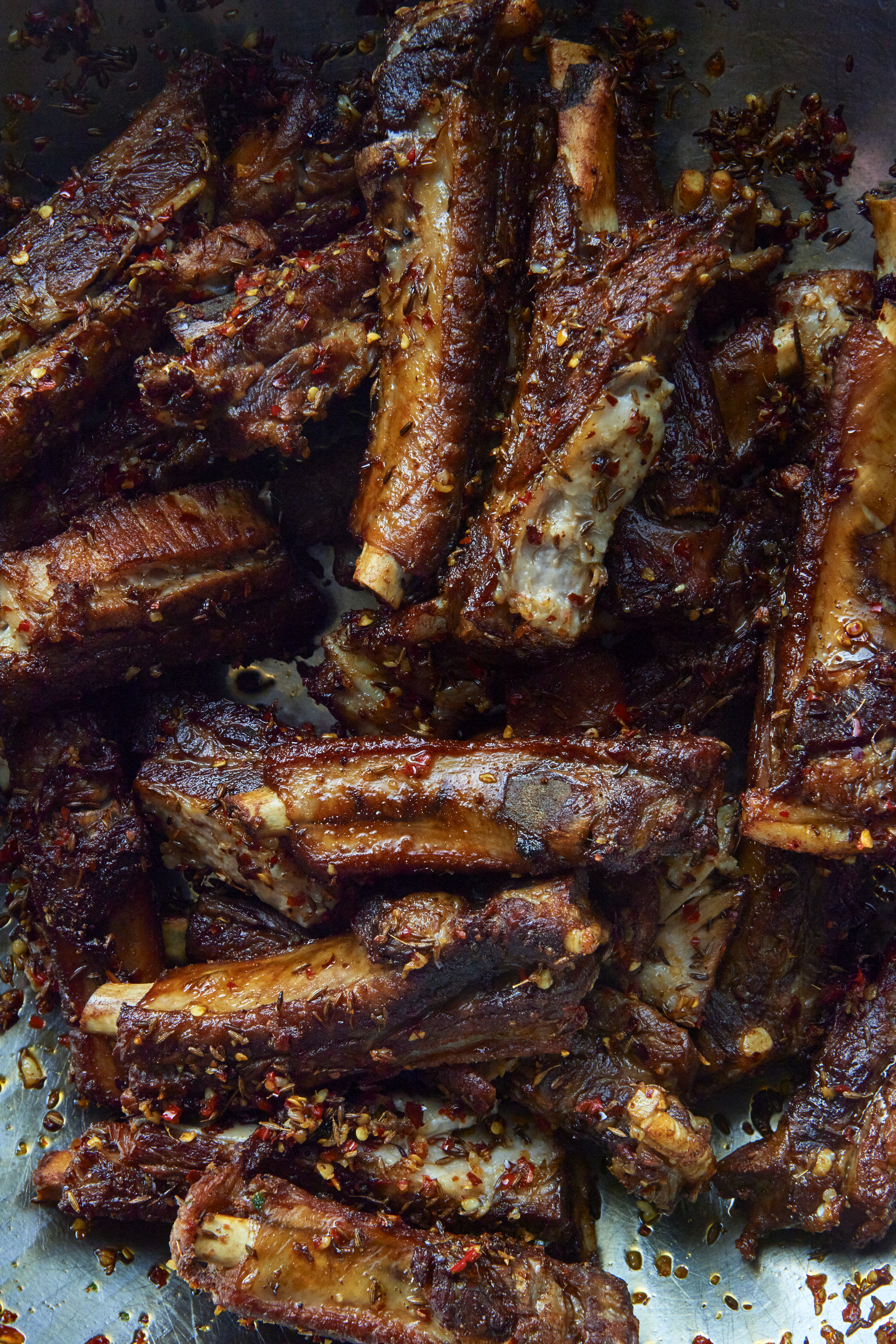 Hunan pork ribs with cumin and chilli