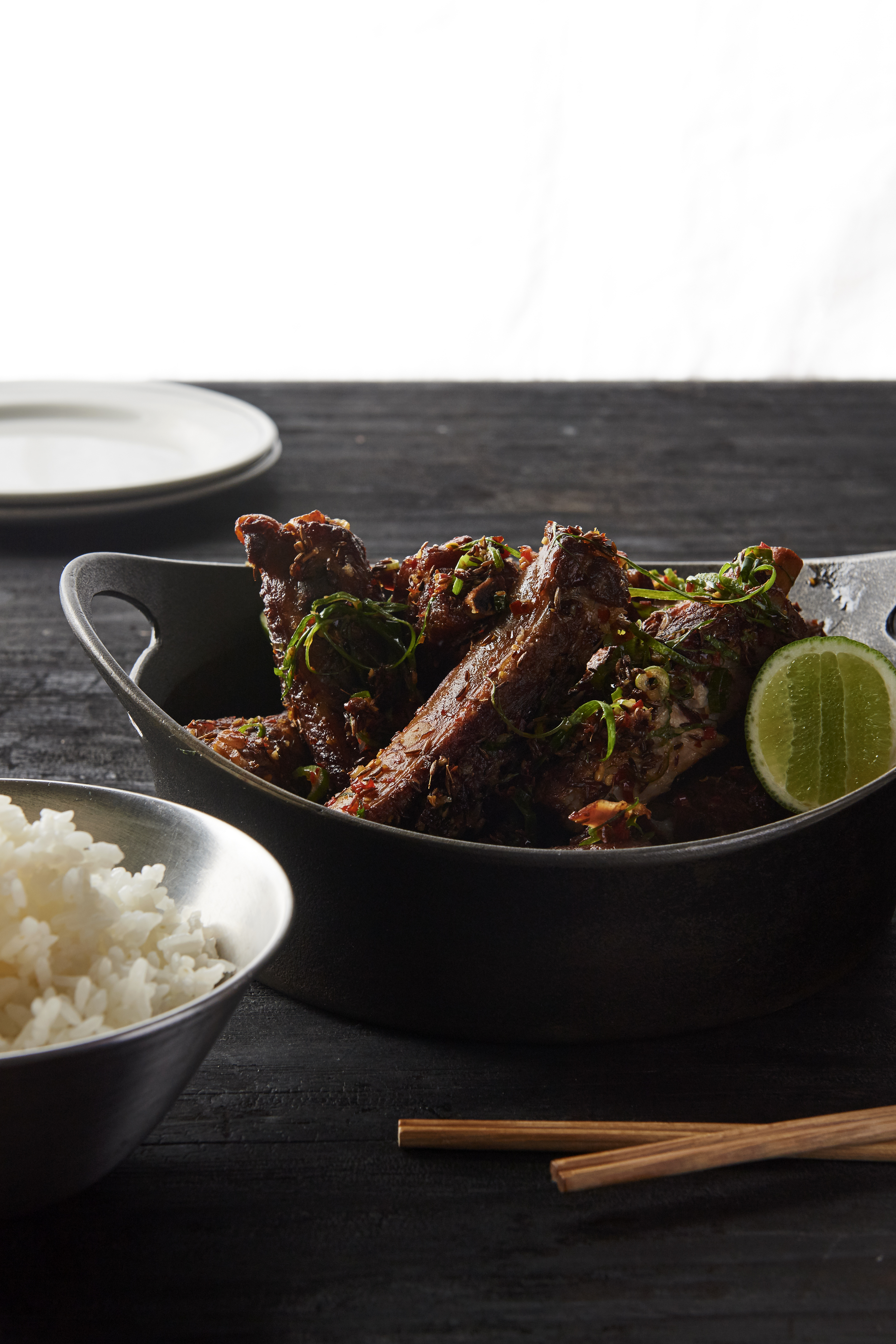 Hunan pork ribs with cumin and chilli