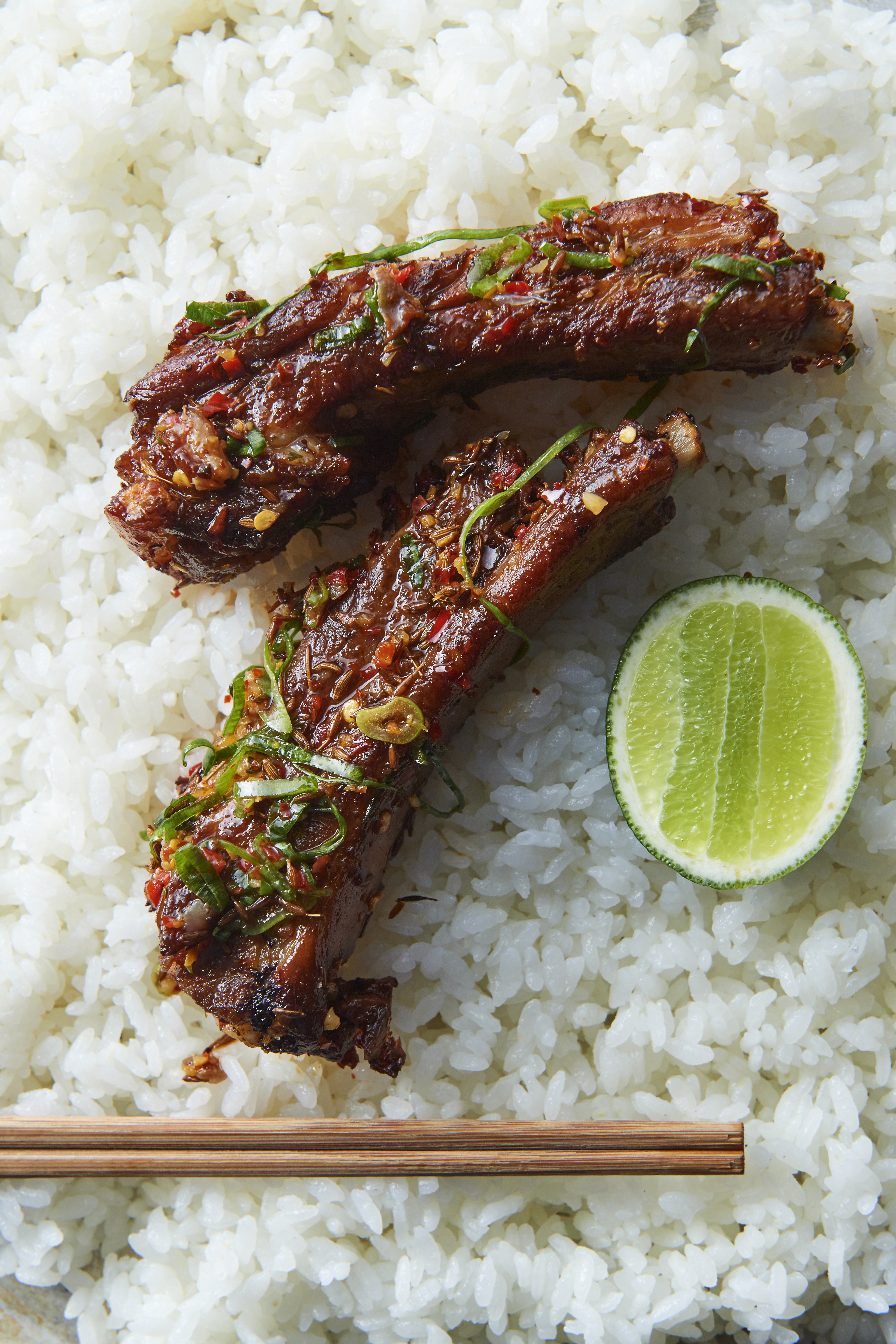 Hunan pork ribs with cumin and chilli