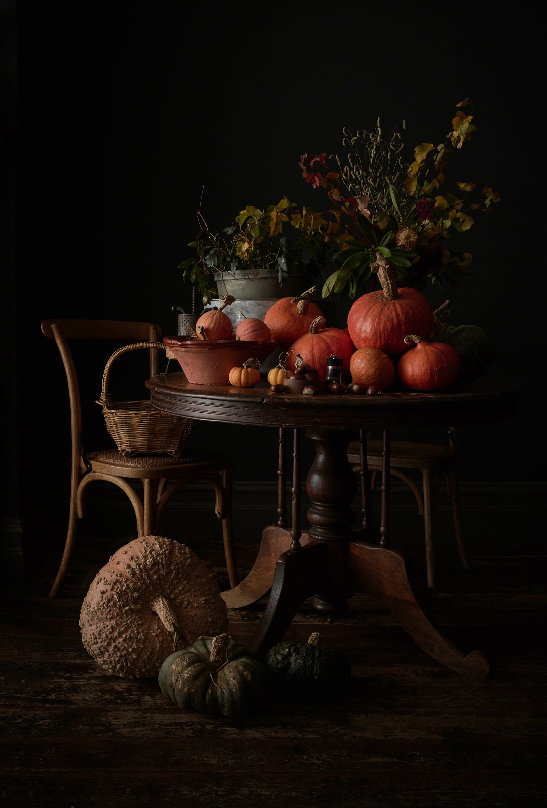 Composed pumpkin salad