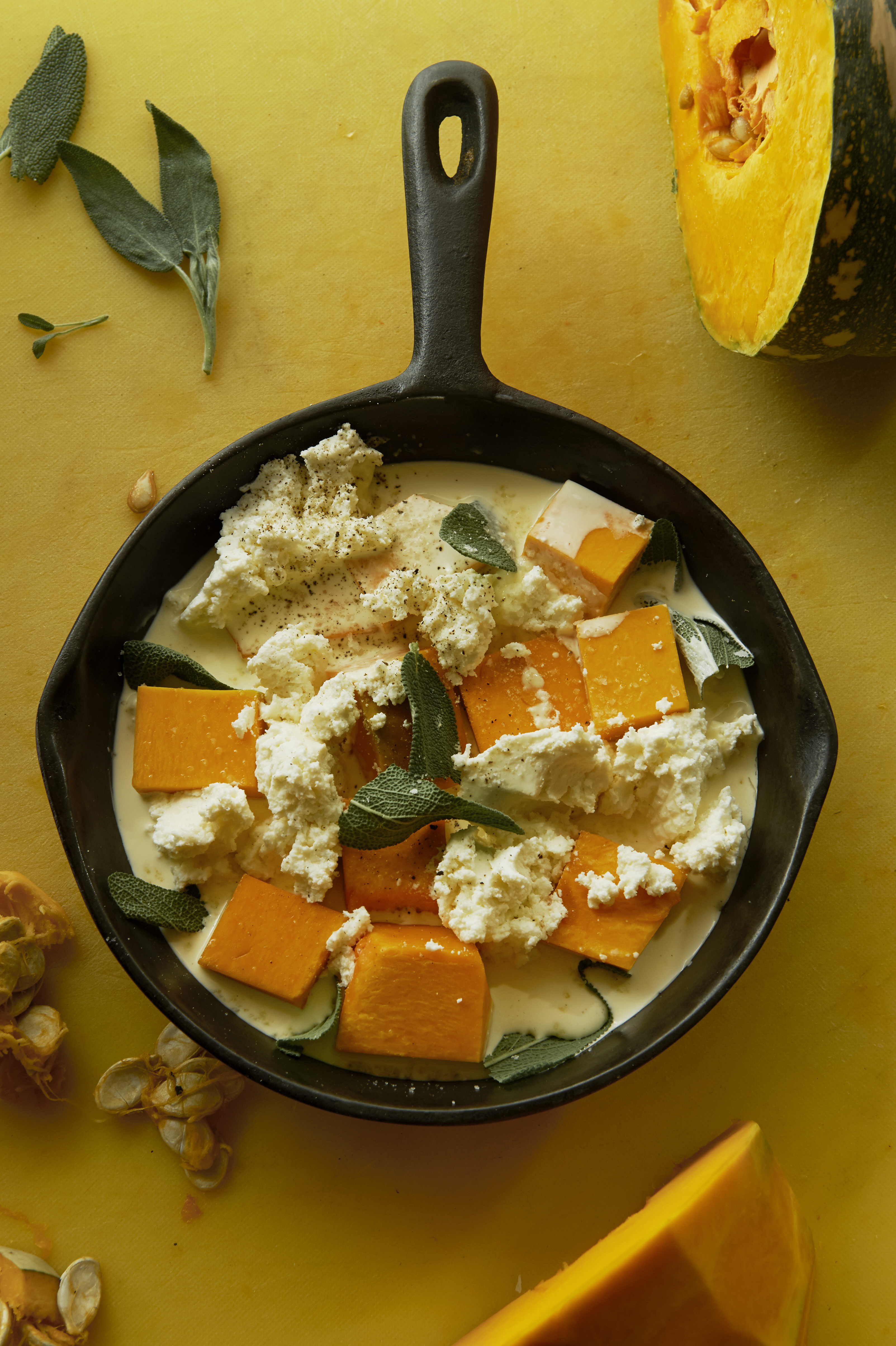 Roast pumpkin, pine nuts and yoghurt