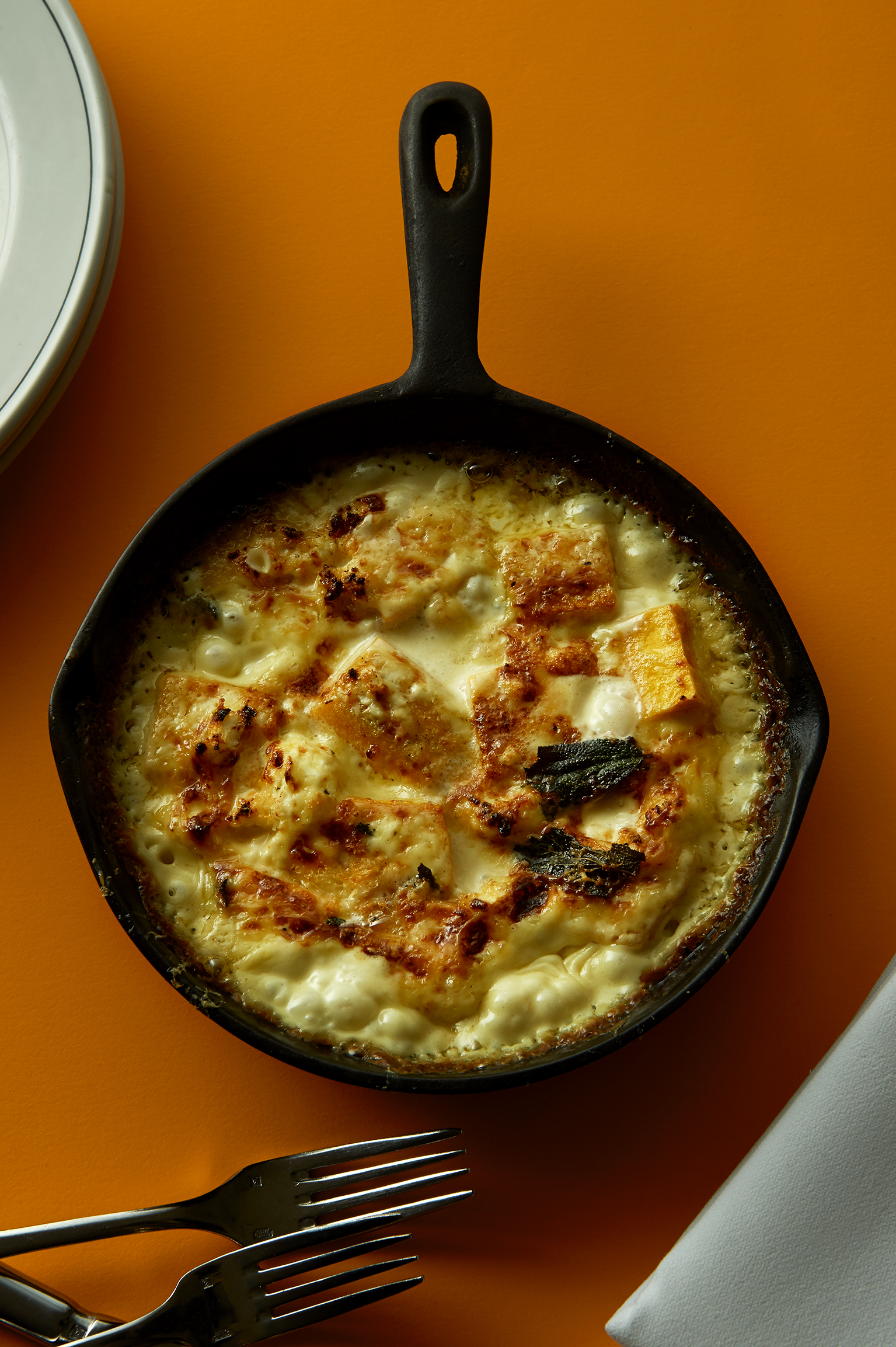 Pumpkin, ricotta and sage gratin