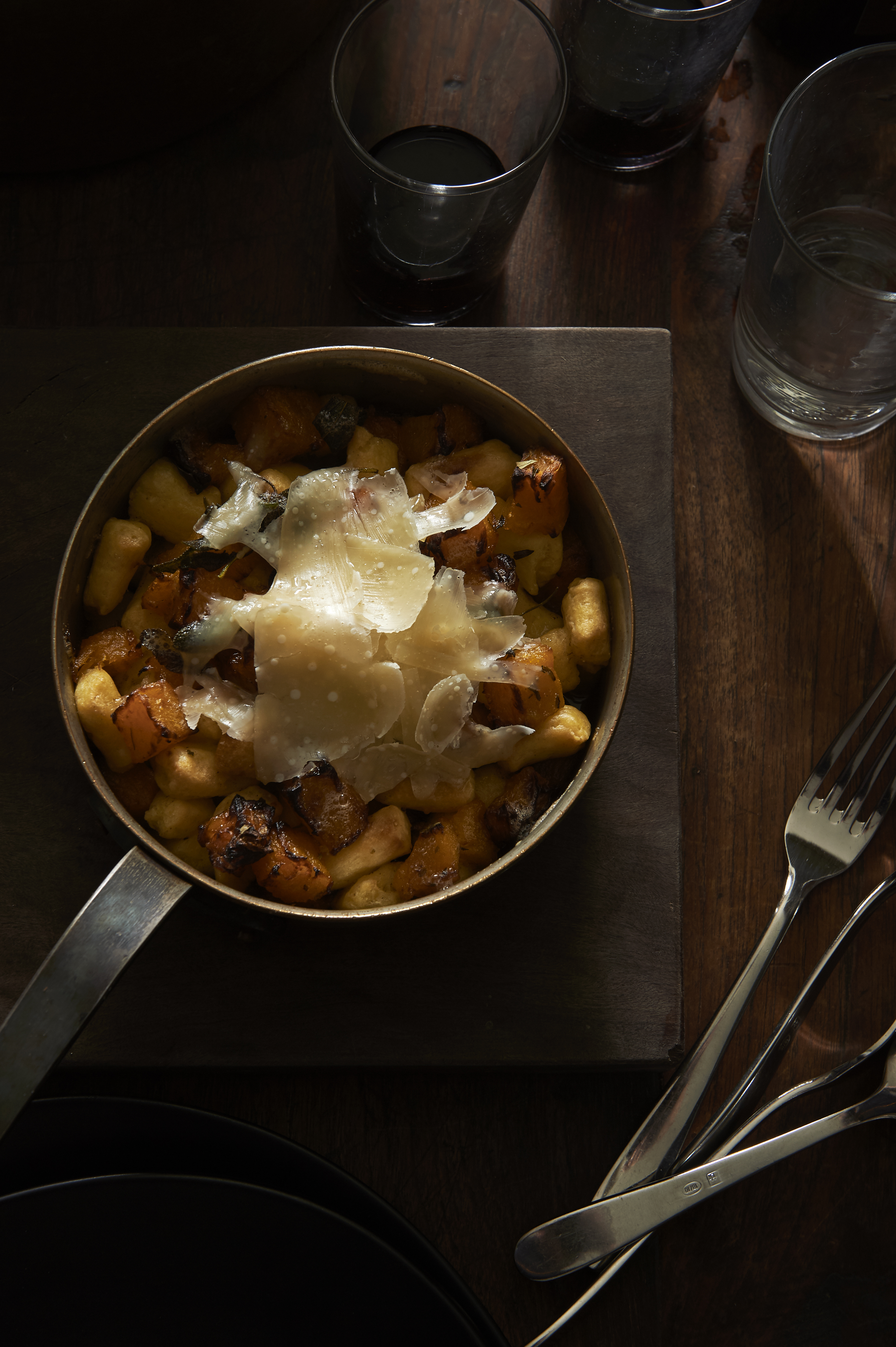 Gnocchi Parisienne with roasted pumpkin and sage butter