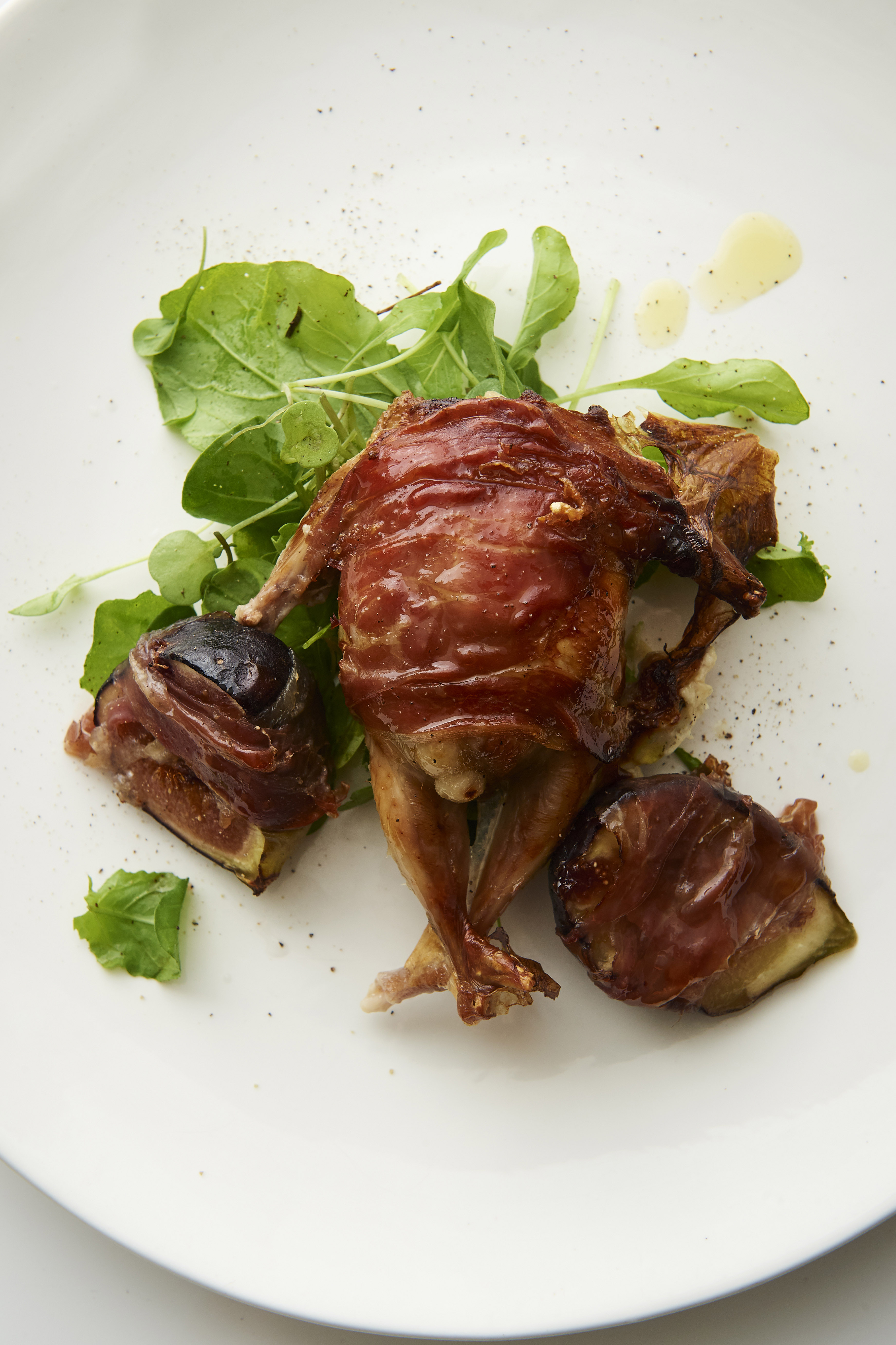 Quail roasted in milk