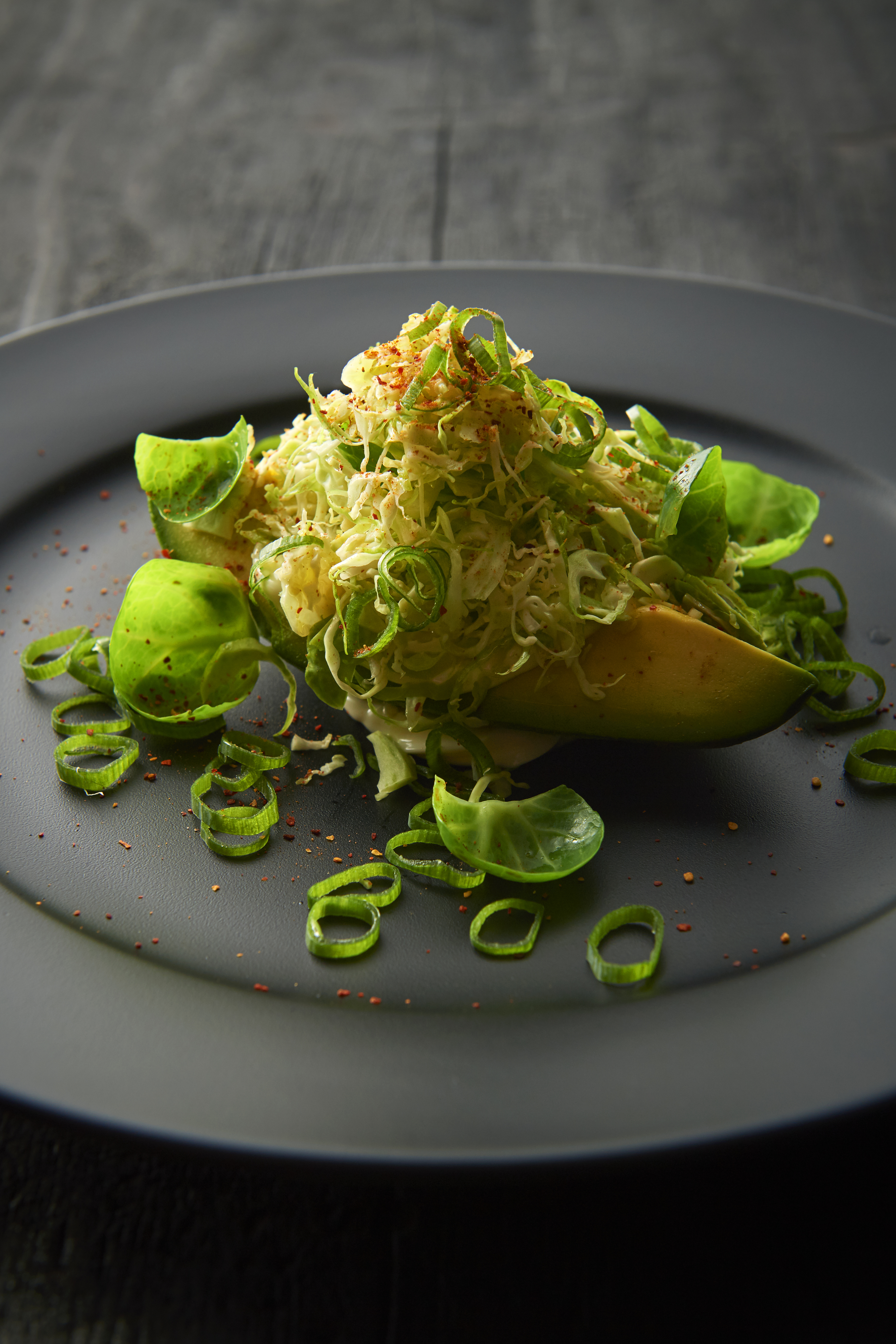 Raw Brussels sprouts salad