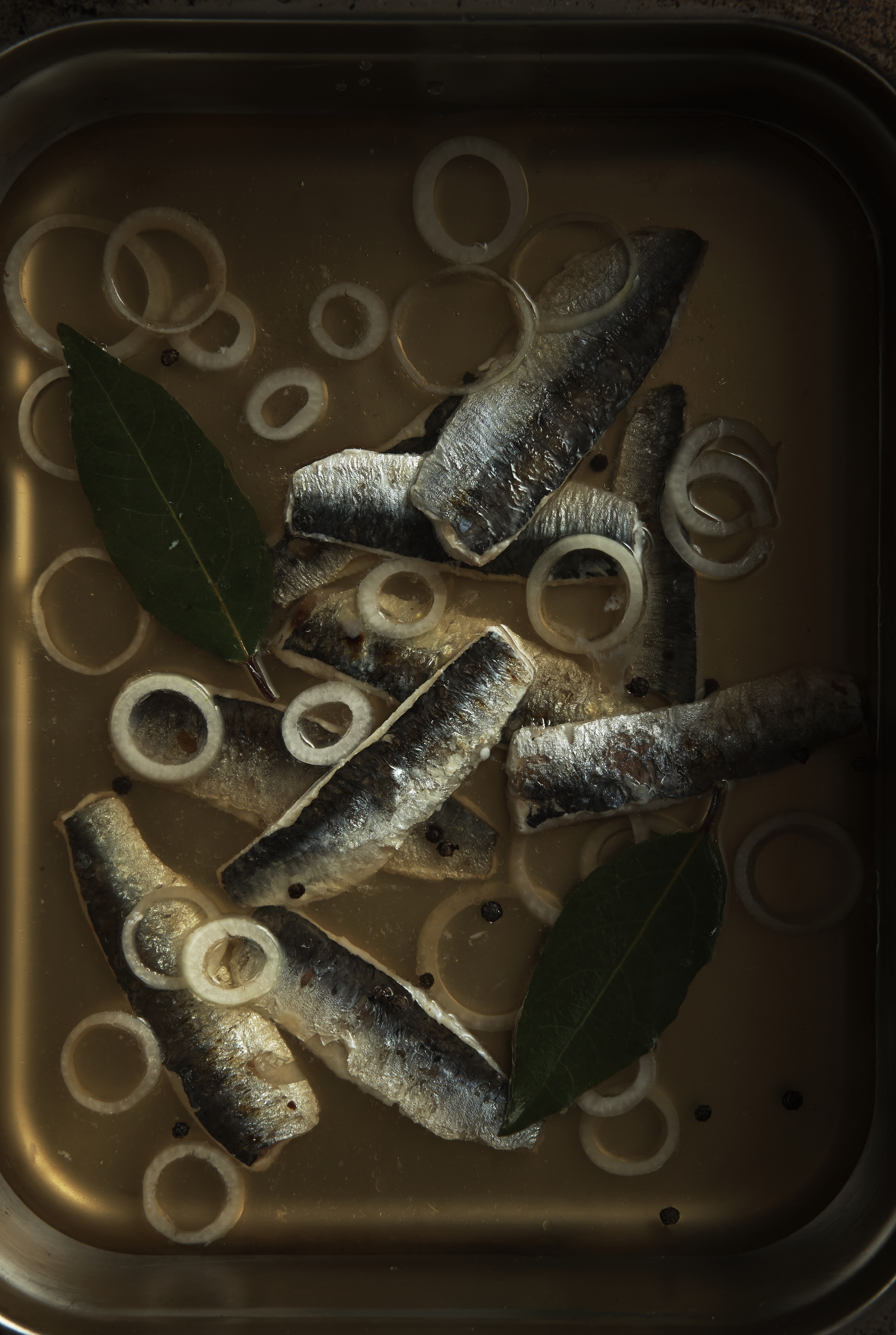 Pickled sardines on toast