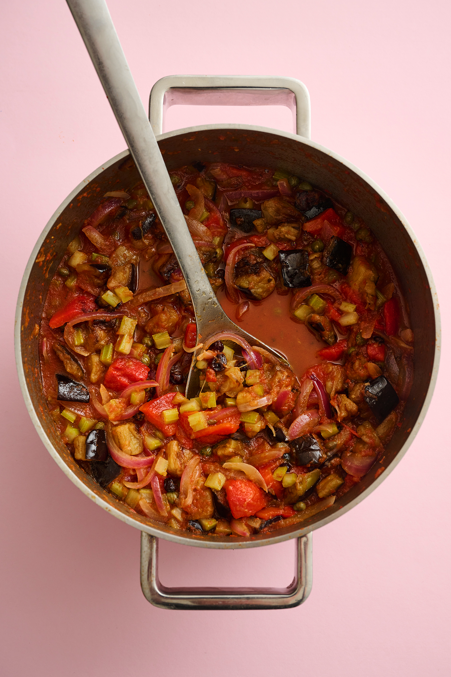 Eggplant caponata with luganega sausage 