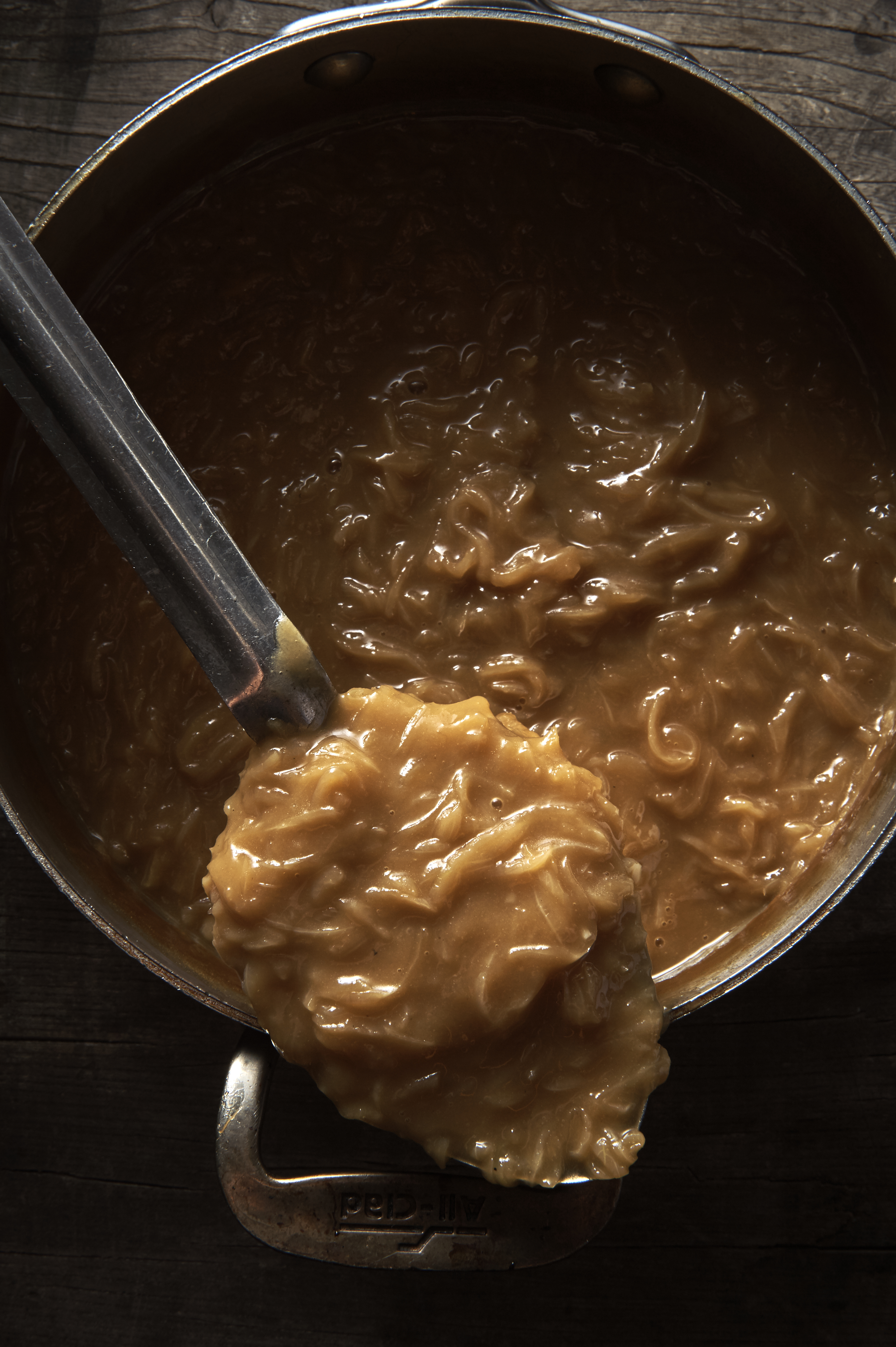 Pork and fennel sausages, onion gravy and mash