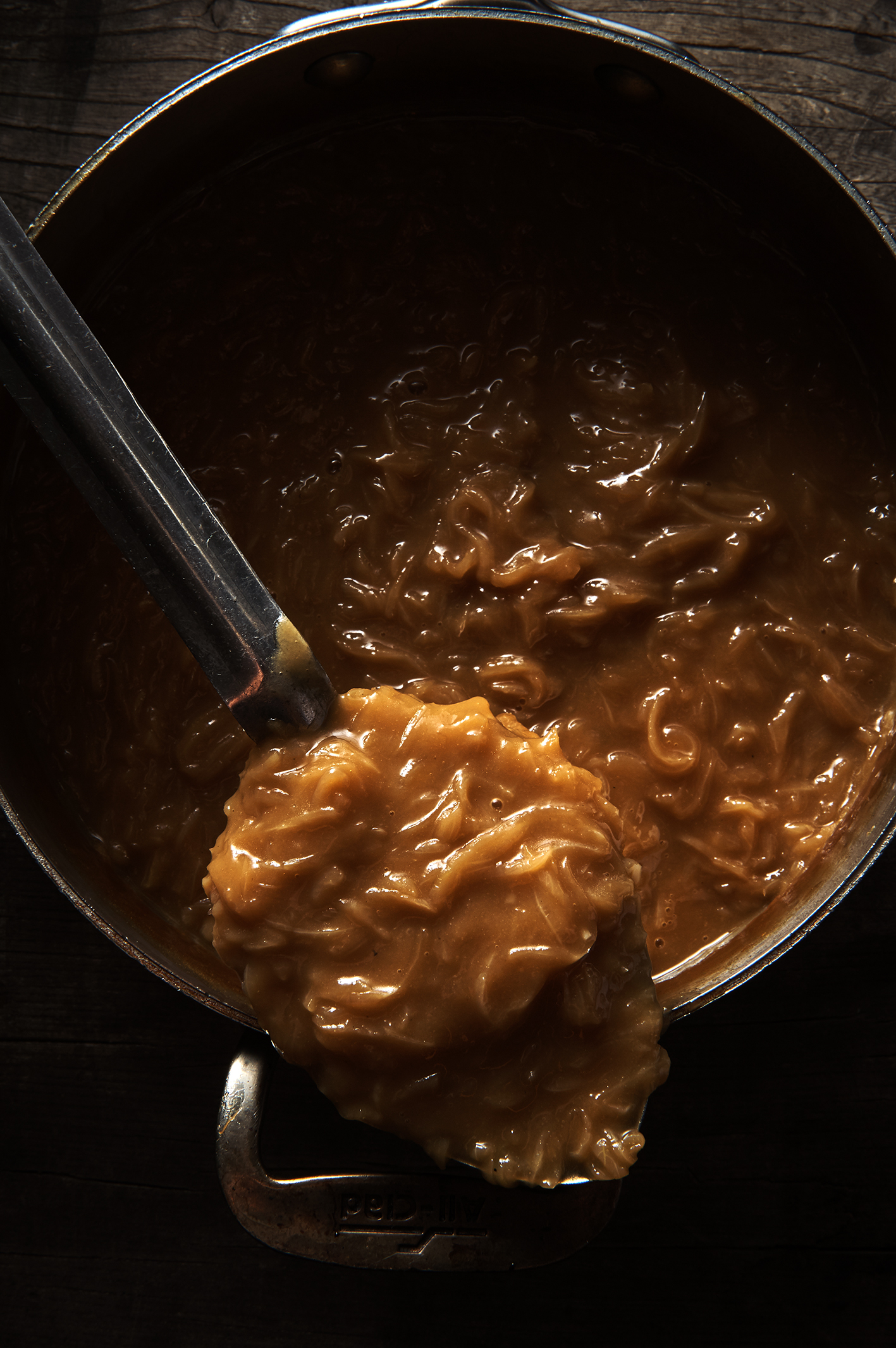 Pork and fennel sausages, onion gravy and mash